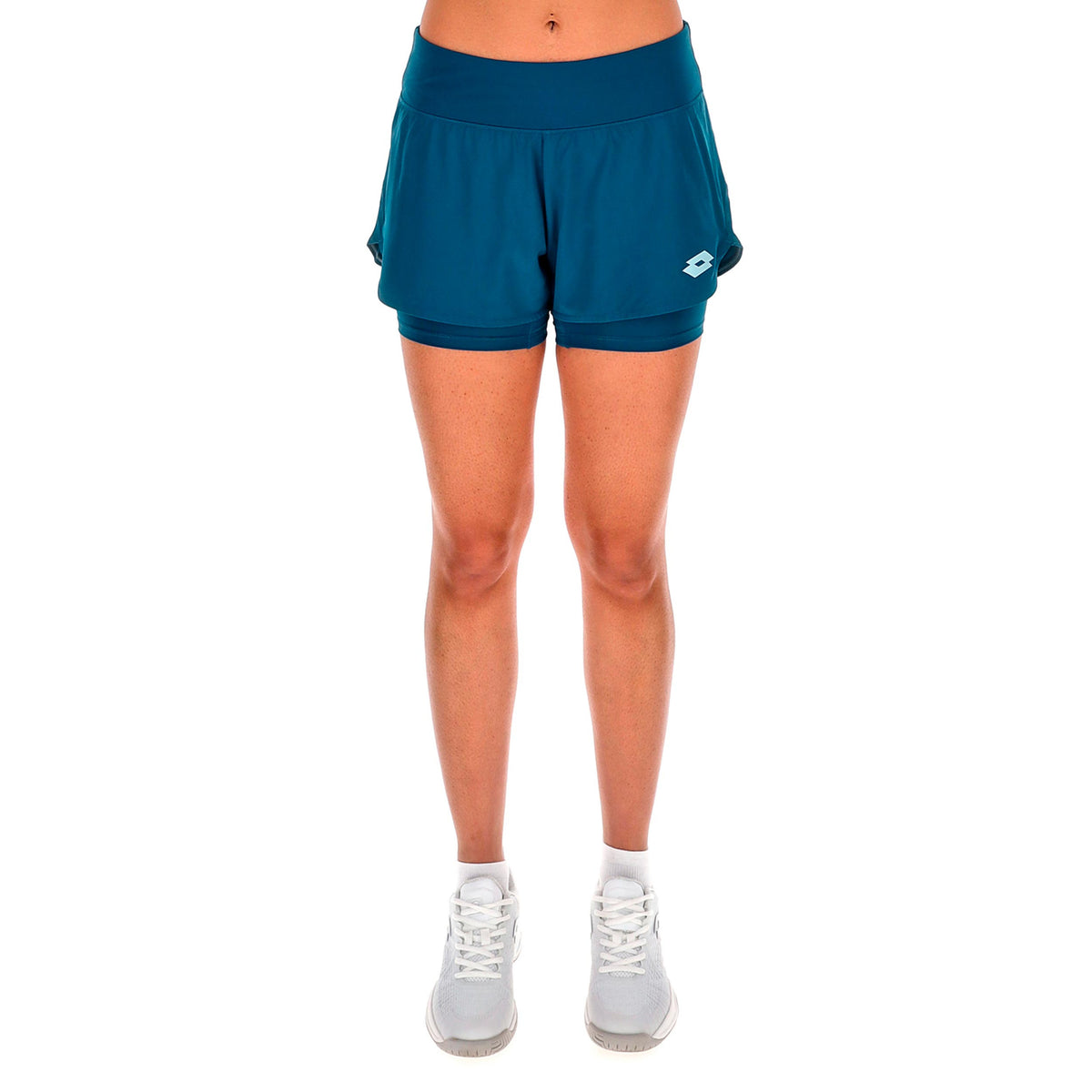 Lotto Tech II Pantaloncini Donna - grigio-blu