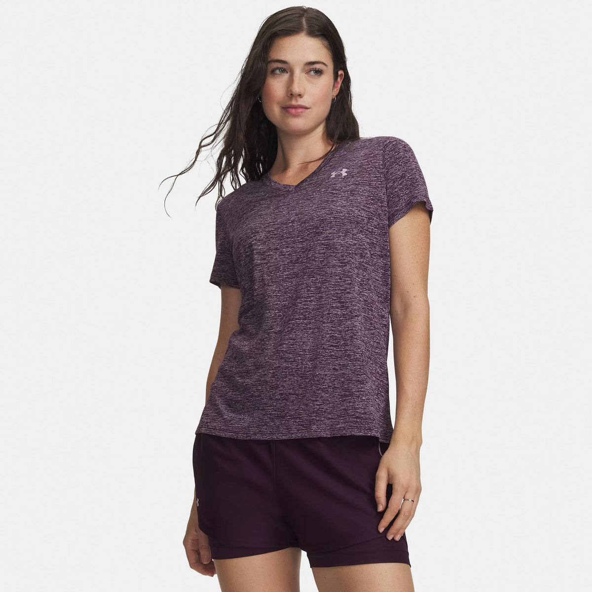 Under Armour Tech Twist Maglietta Donna - lilla, rosa antico