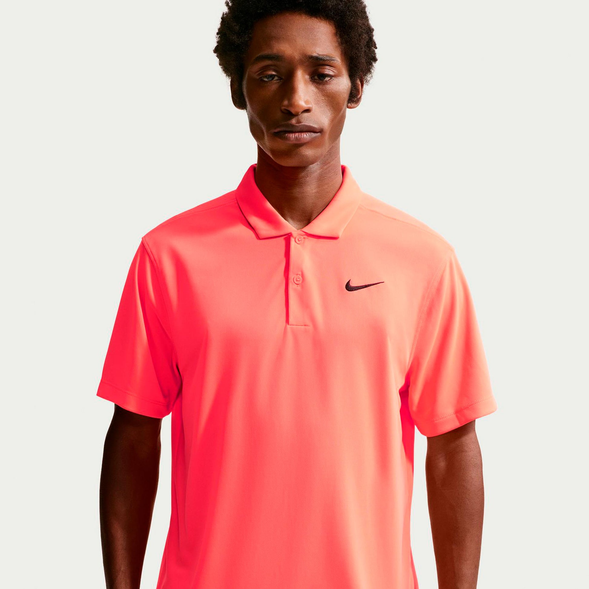 Nike Dri-Fit Victory Court Solid Polo Uomini - corallo, nero