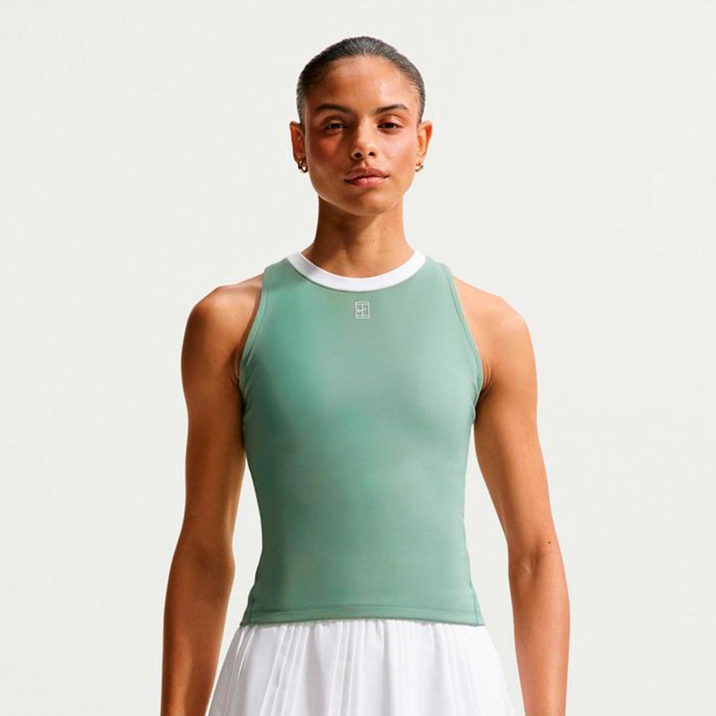 Nike Court Dri-FIT Advantage Canottiera Donna - grigio-verde, bianco