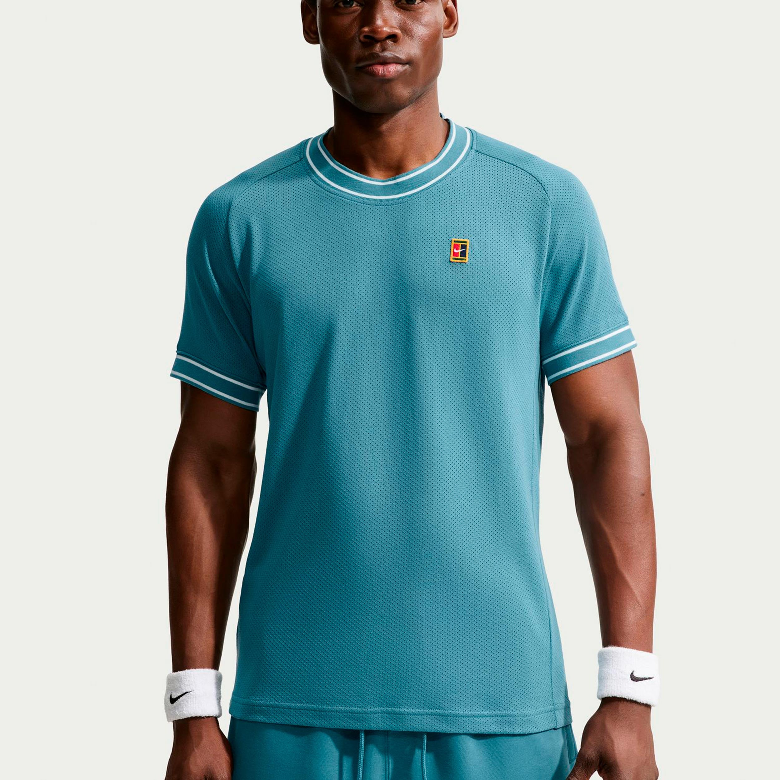 Nike Court Heritage Maglietta Uomini - color petrolio