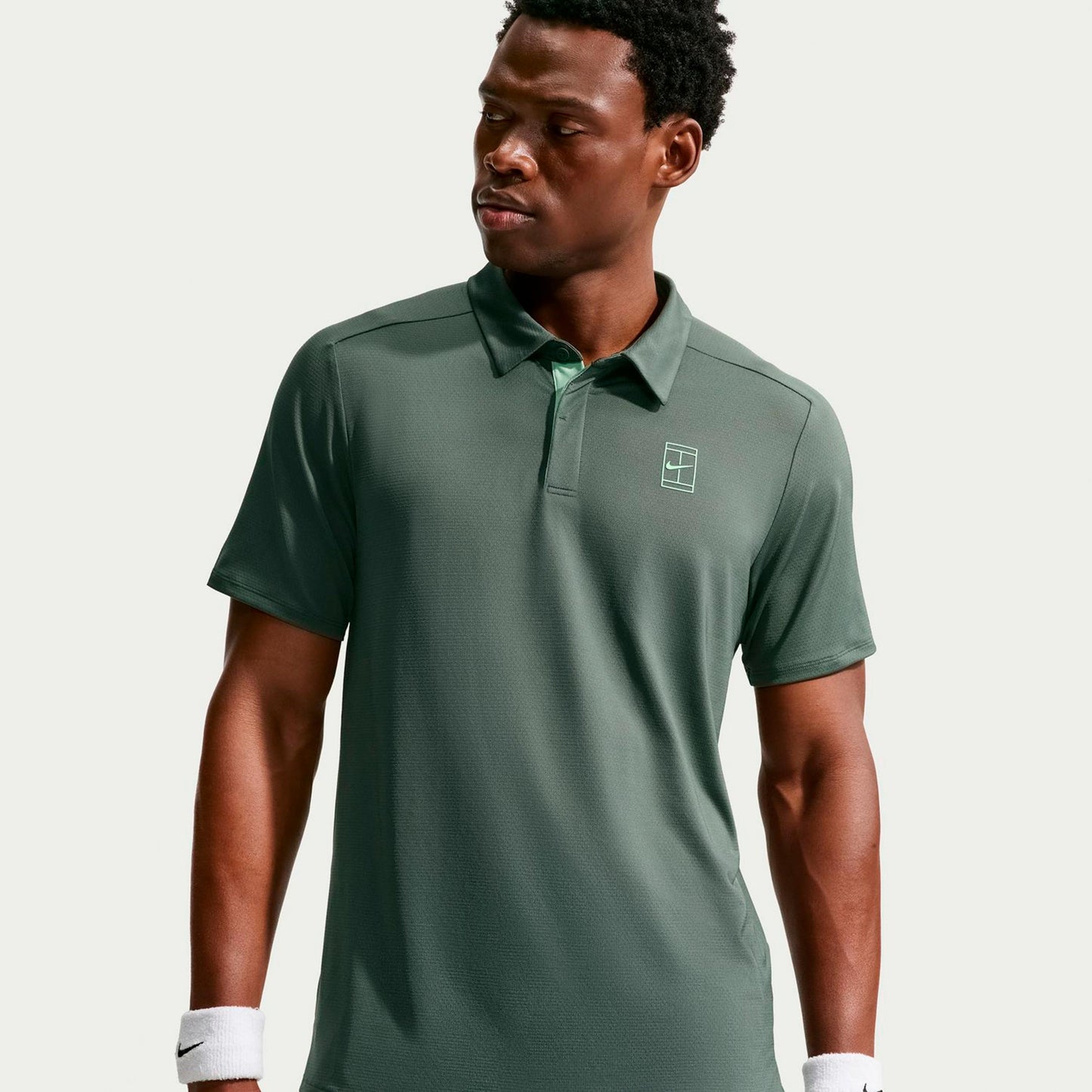 Nike Jannik Sinner Court Dri-FIT Advantage Polo Uomini - grigio-verde