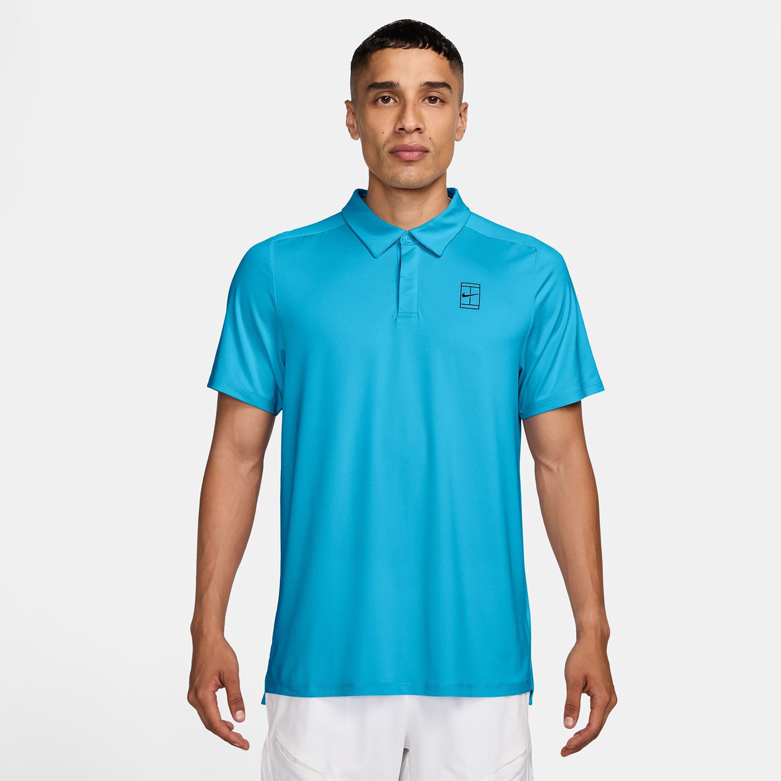 Nike Court Dri-FIT Advantage Polo Uomini - blu chiaro, nero