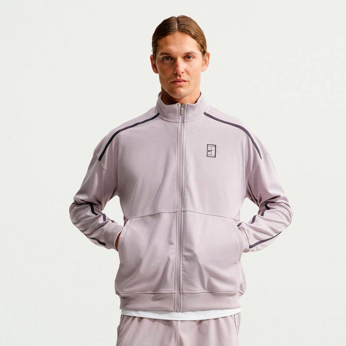 Nike Court Heritage Giacca da allenamento Uomini - grigio, lilla