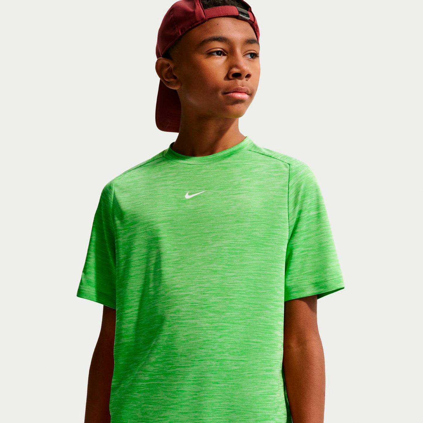Nike Dri-FIT Multi Heather Maglietta Bambini-verde, bianco