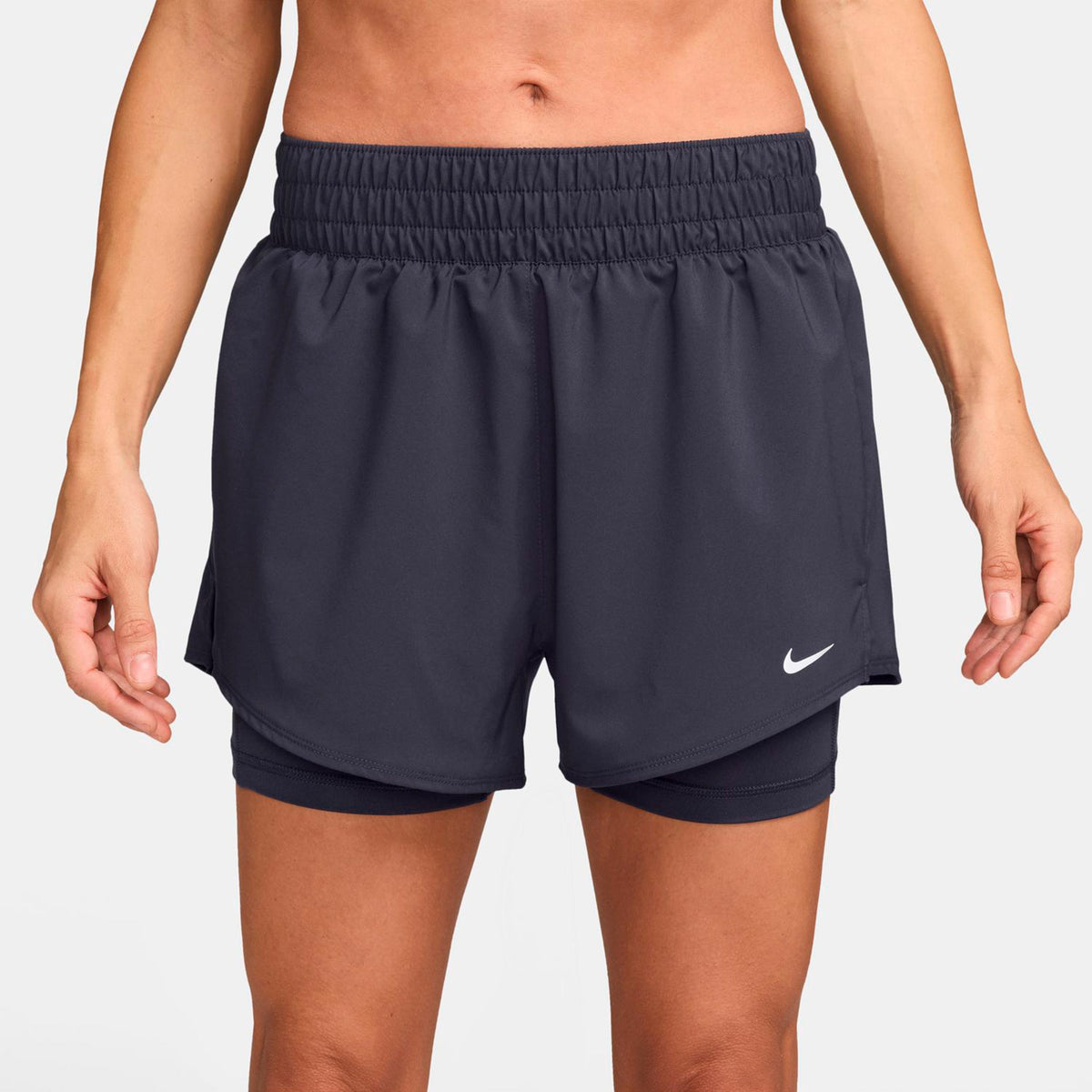 Nike Dri-Fit One High Rise 2in1 3in Pantaloncini Donna - grigio scuro