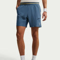 Court Dri-FIT Advantage 6in Pantaloncini Uomini - grigio-blu, arancione
