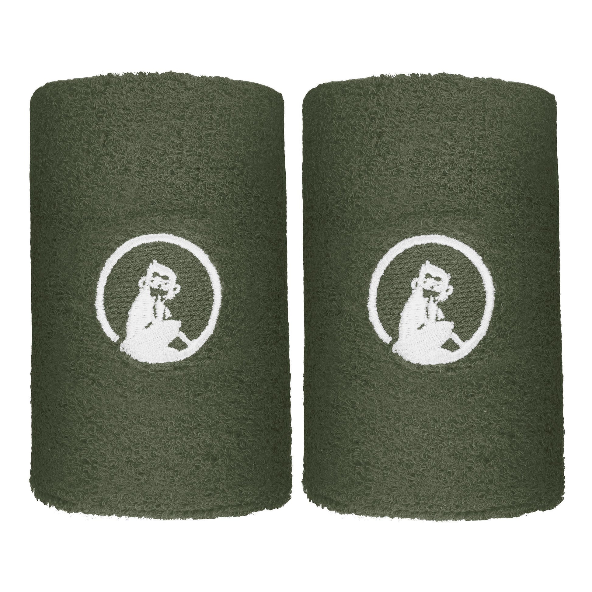 Quiet Please Memories Faded Memories Polsino anti sudore Confezione da 2 Unisex - verde scuro