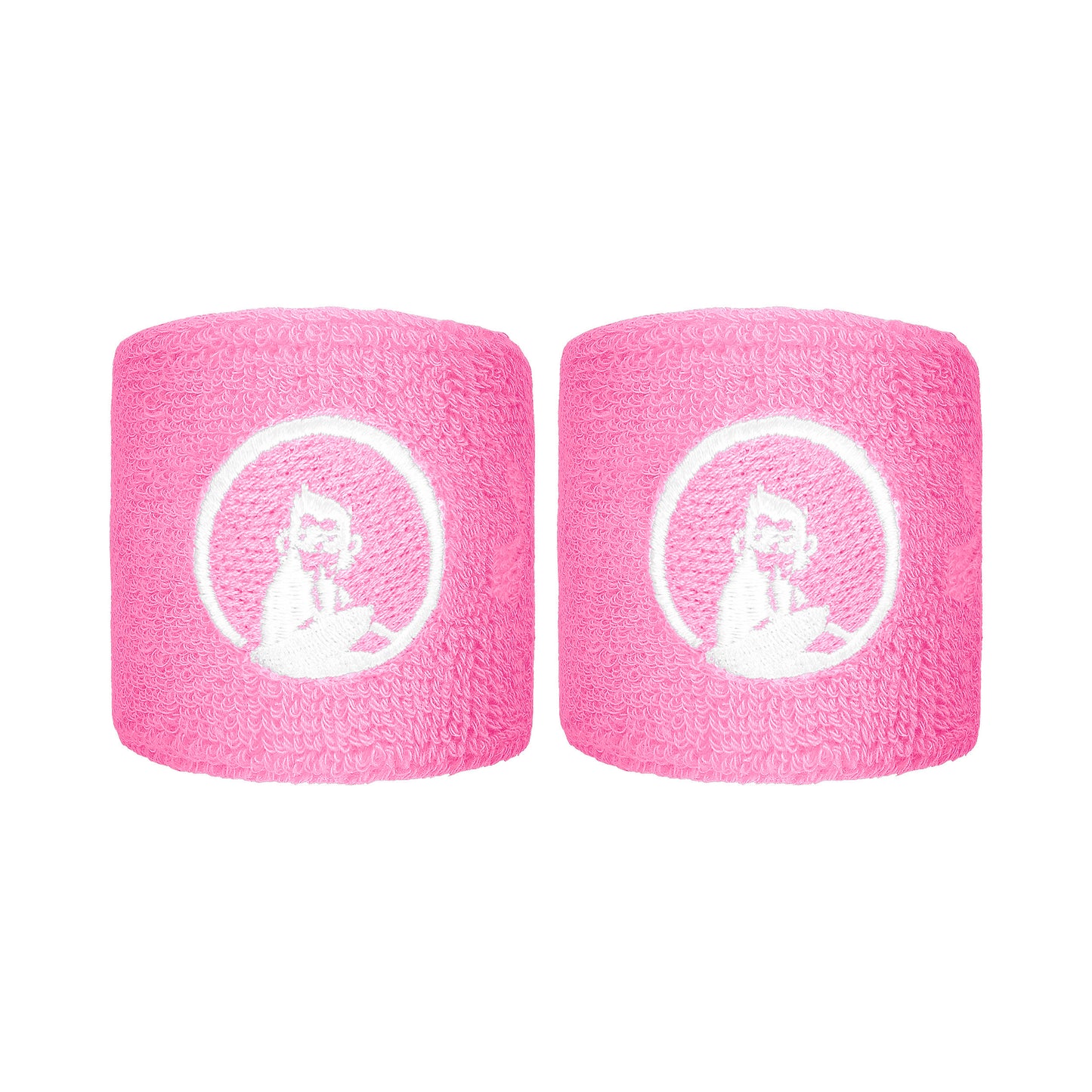 Quiet Please Polsino anti sudore Confezione da 2 corto - rosa, bianco