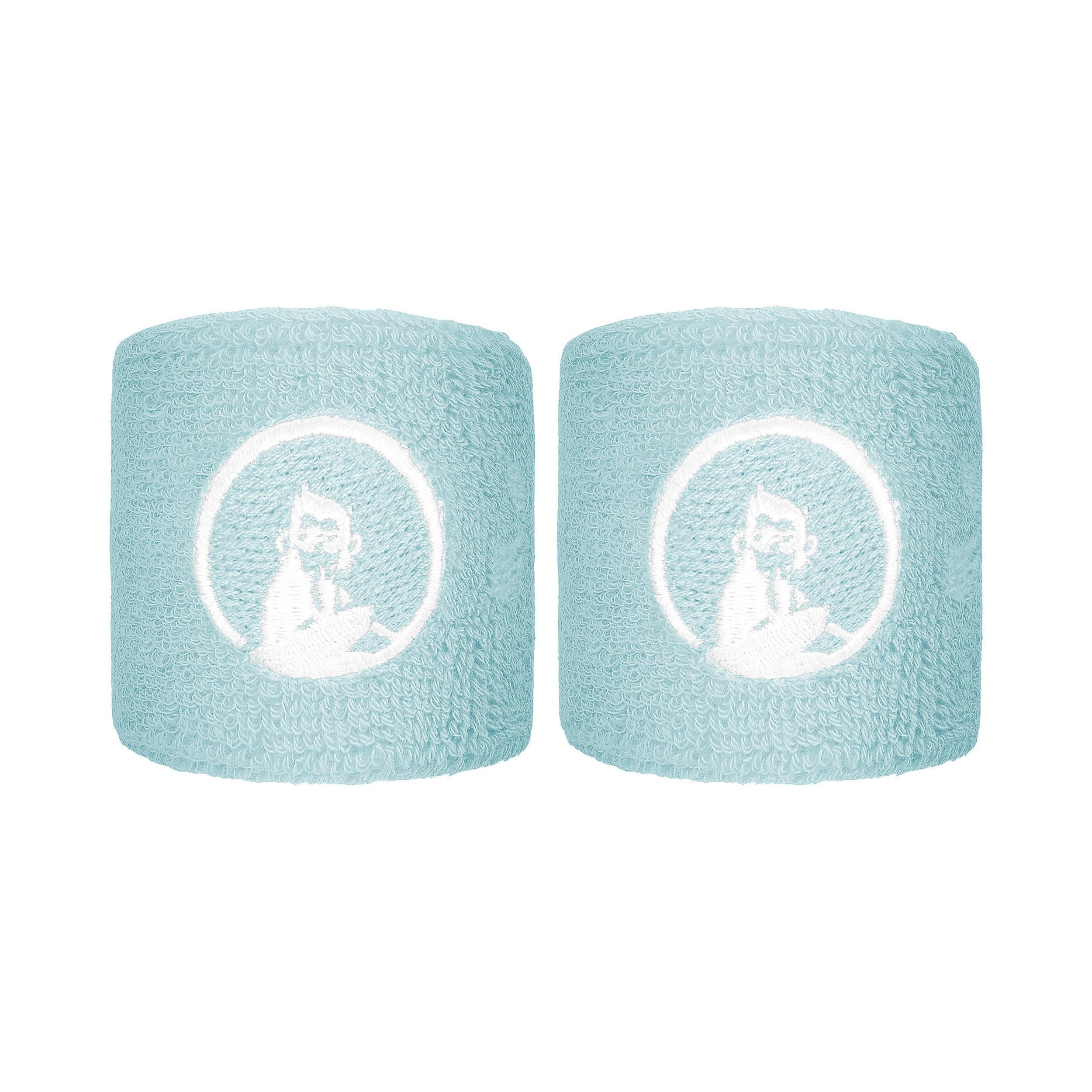 Quiet Please Memories Faded Memories Polsino anti sudore Confezione da 2 Unisex - blu chiaro