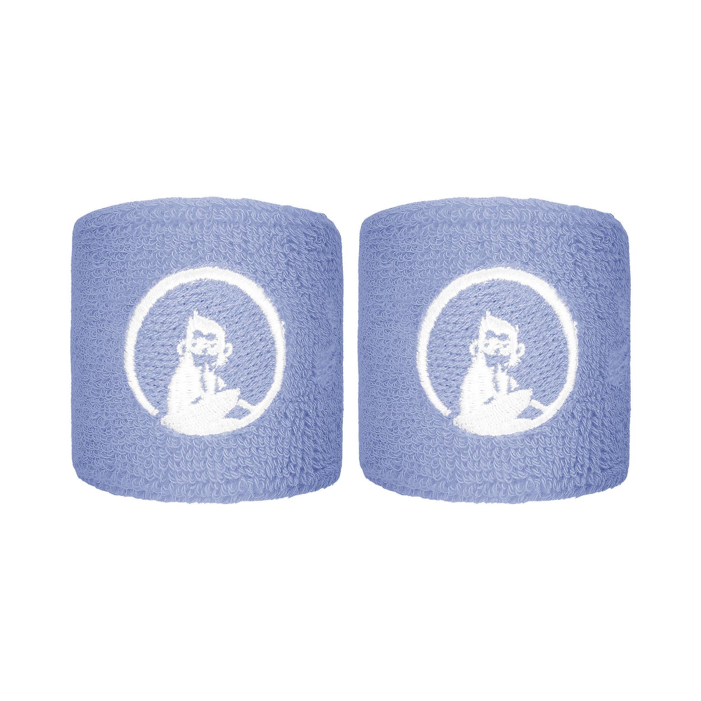 Quiet Please Glow Polsino anti sudore Confezione da 2 corto - blu cobalto