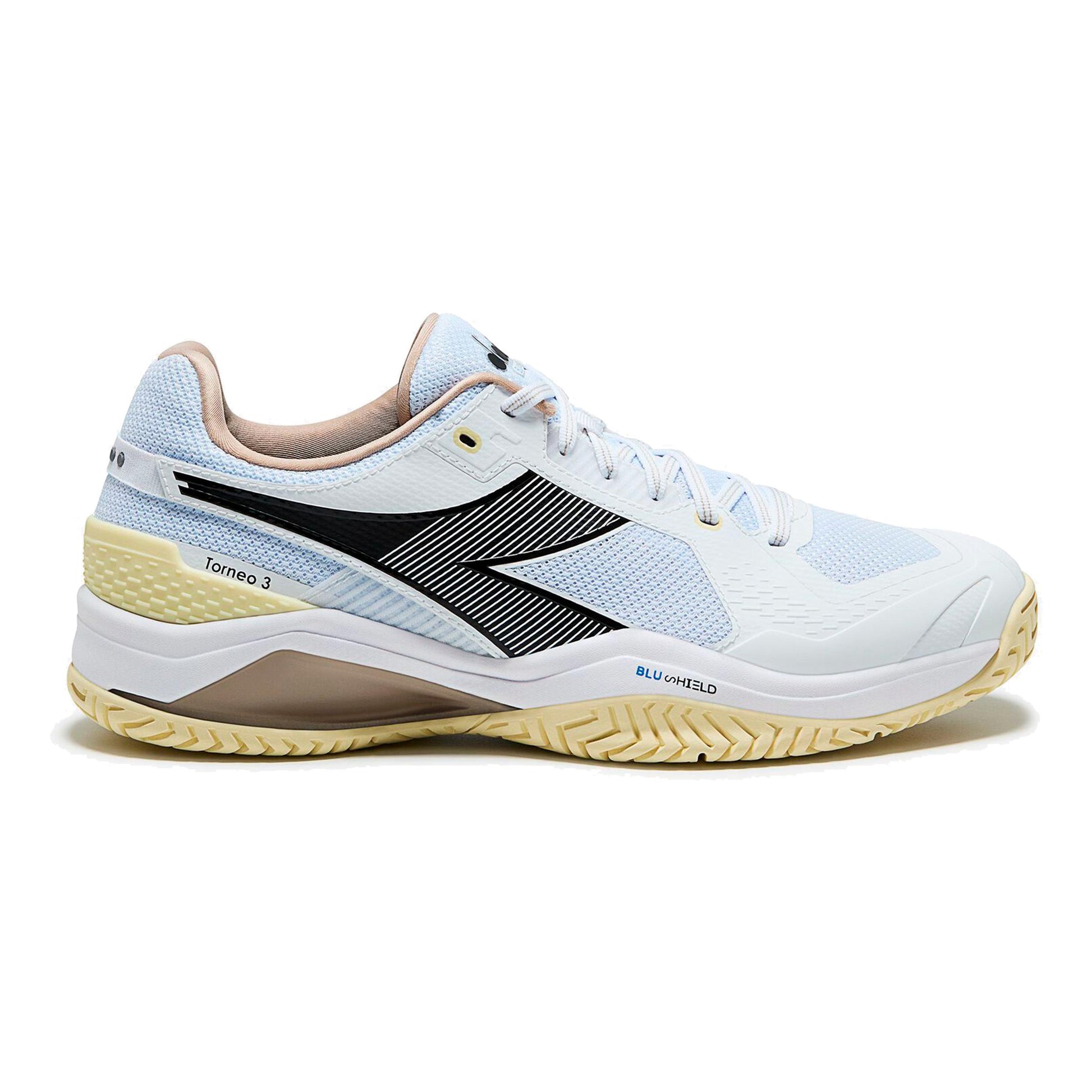 Diadora Blushield Torneo 3 Scarpa per tutte le superfici Uomini - bianco, nero