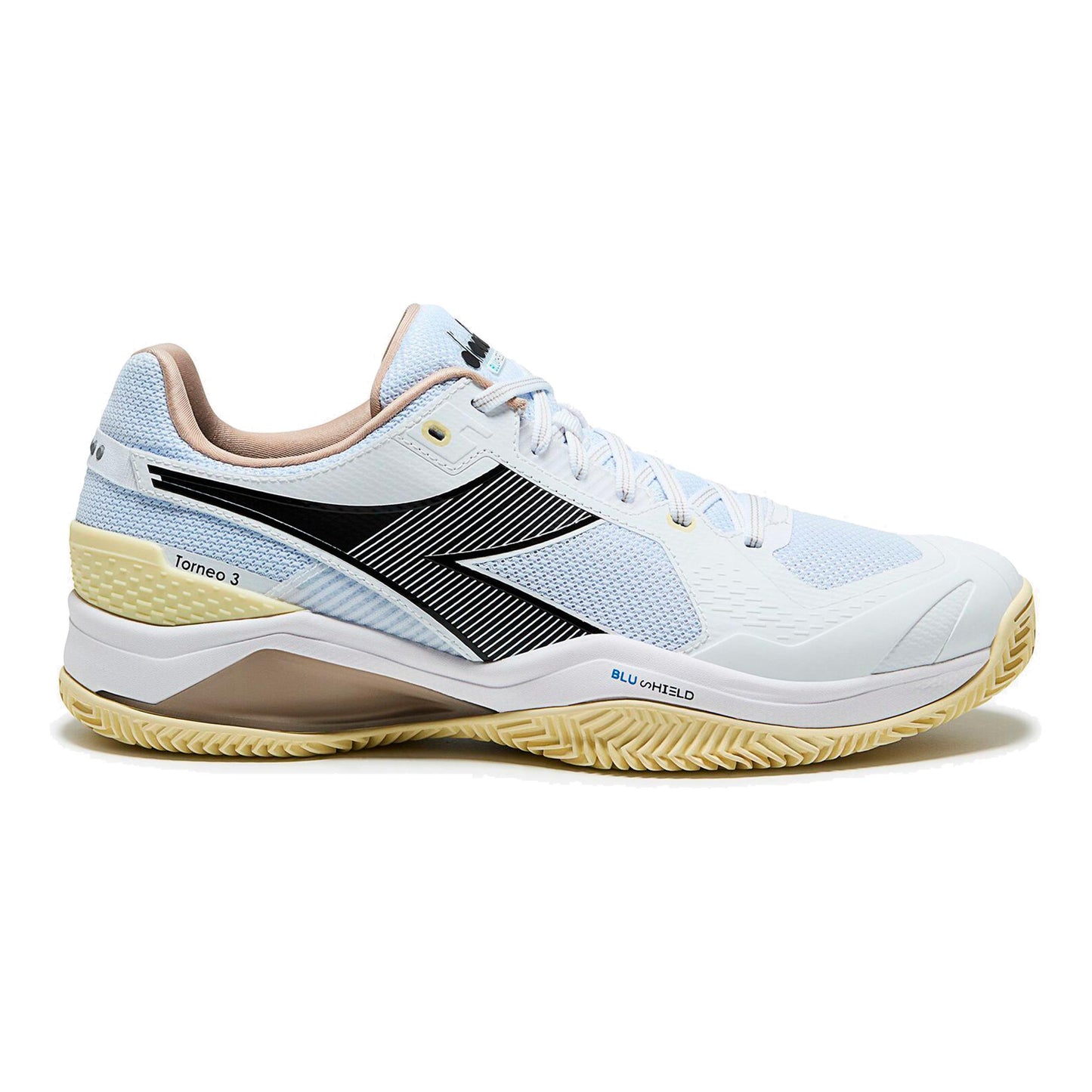 Diadora Blushield Torneo 3 Scarpa per terra rossa Uomini - bianco, nero