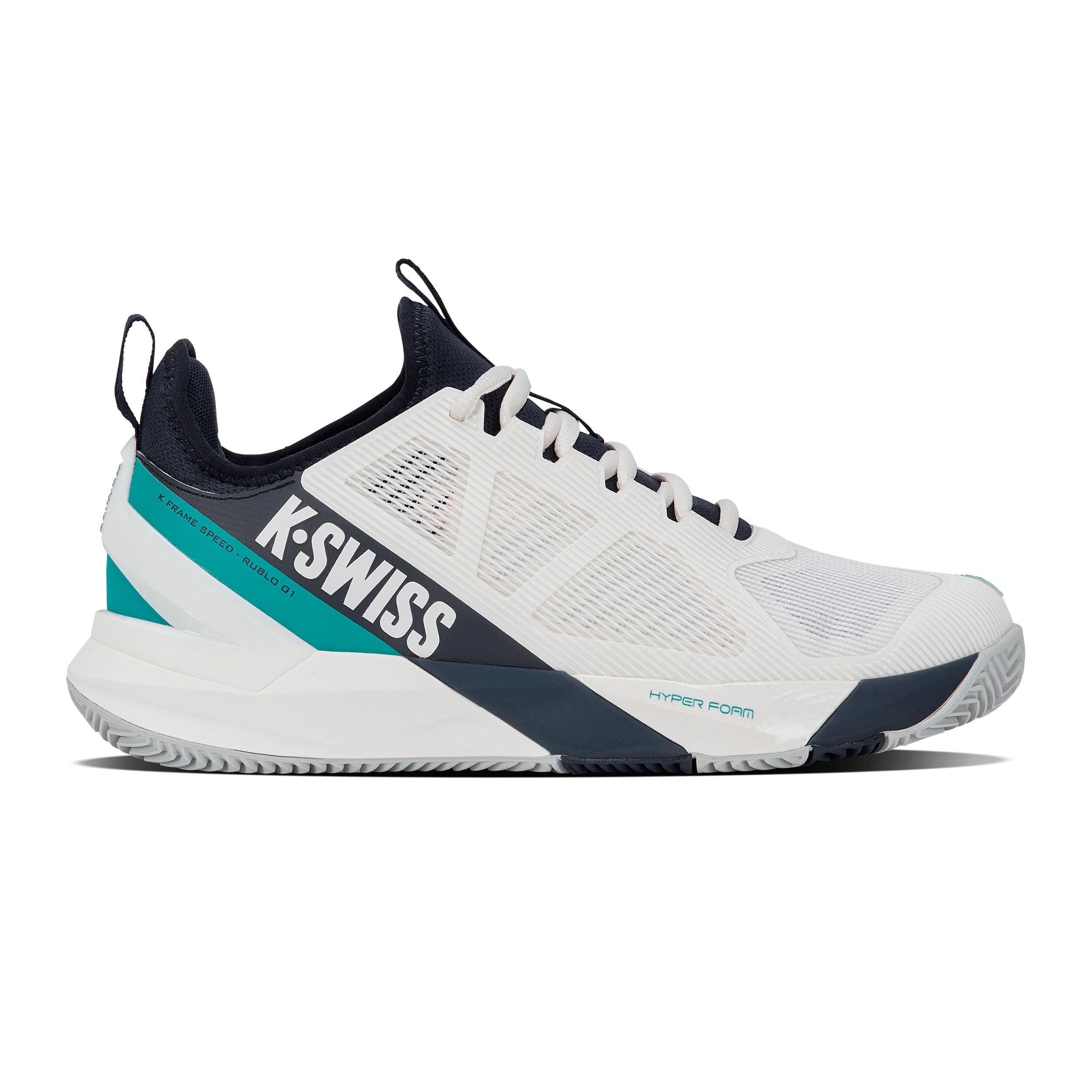 K-Swiss K-Frame Speed Rublo Scarpa per terra rossa Uomini - bianco, nero