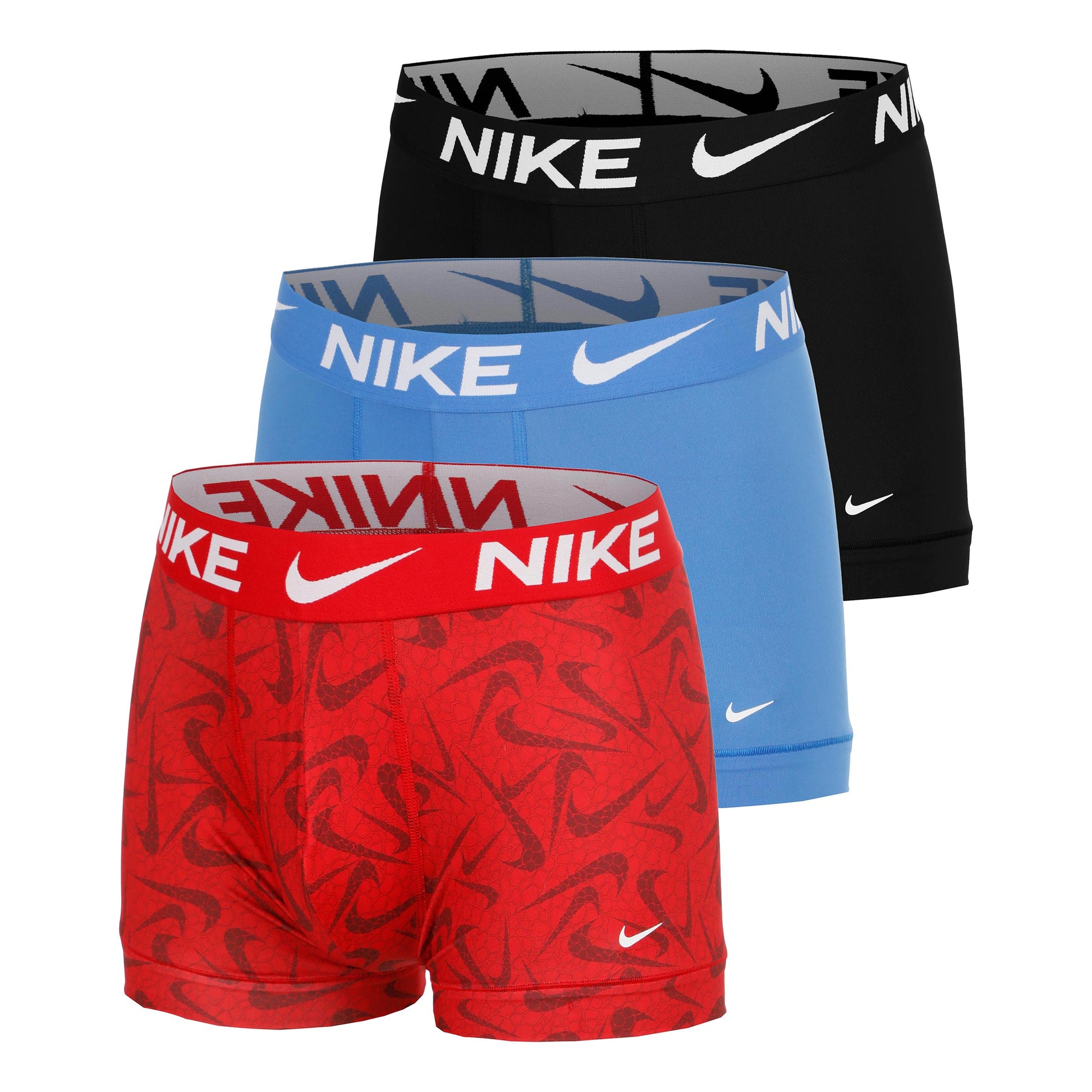 Nike Dri-Fit Essential Micro Trunk Boxer - Confezione da 3 Uomini-rosso, blu