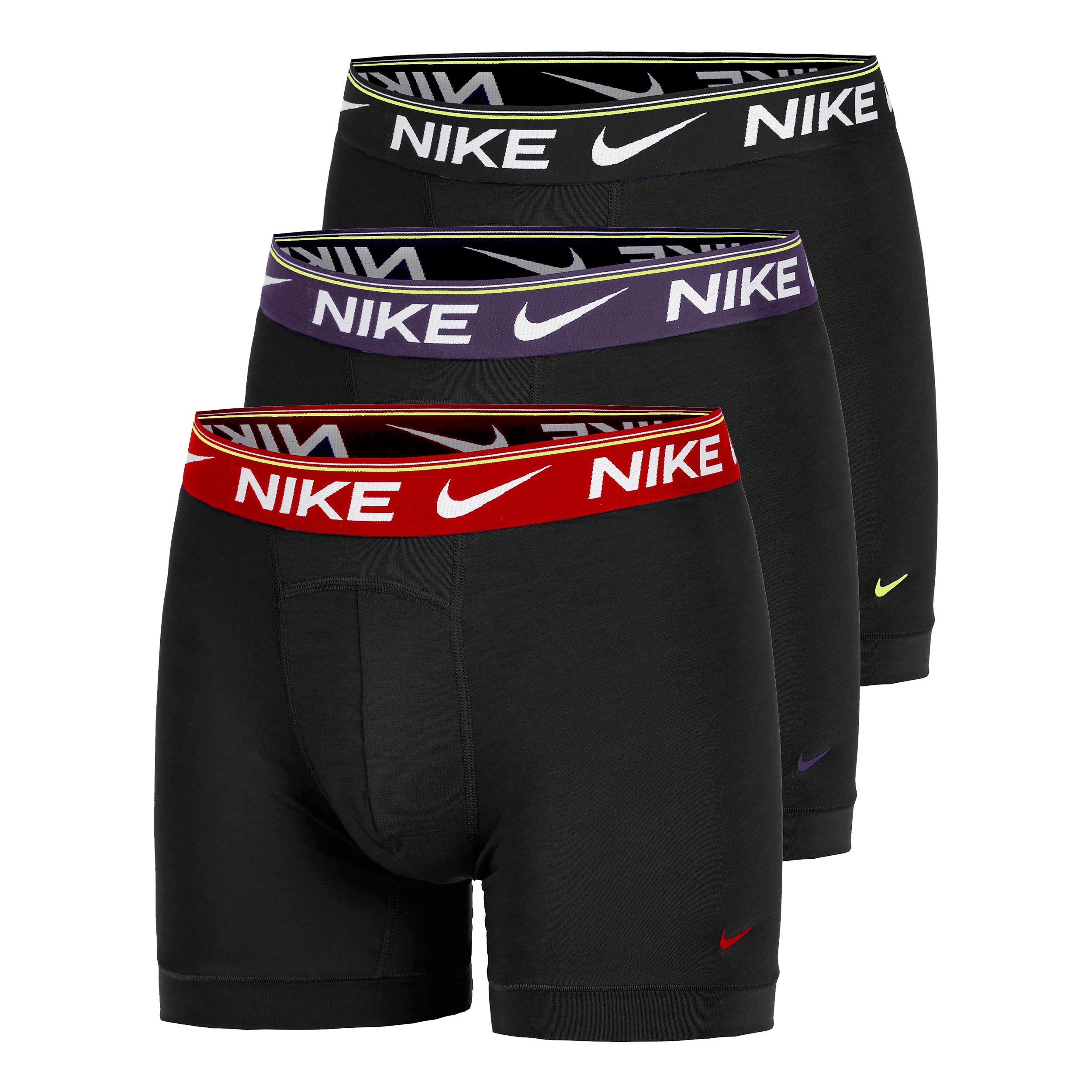 Nike Ultra Comfort Boxer - Confezione da 3 Uomini-nero, rosso