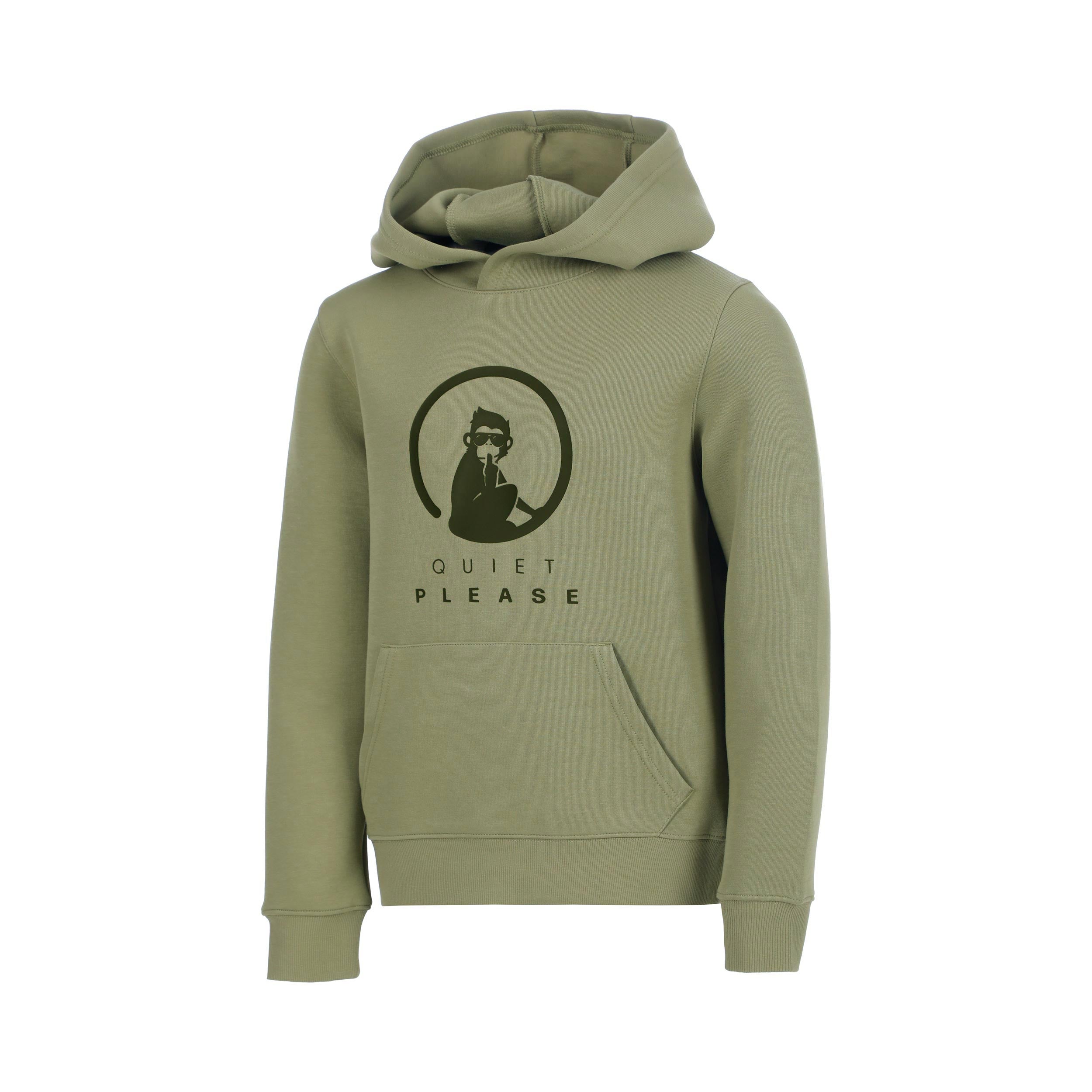 Quiet Please Memories Baseline Logo Felpa con cappuccio Ragazzi - cachi