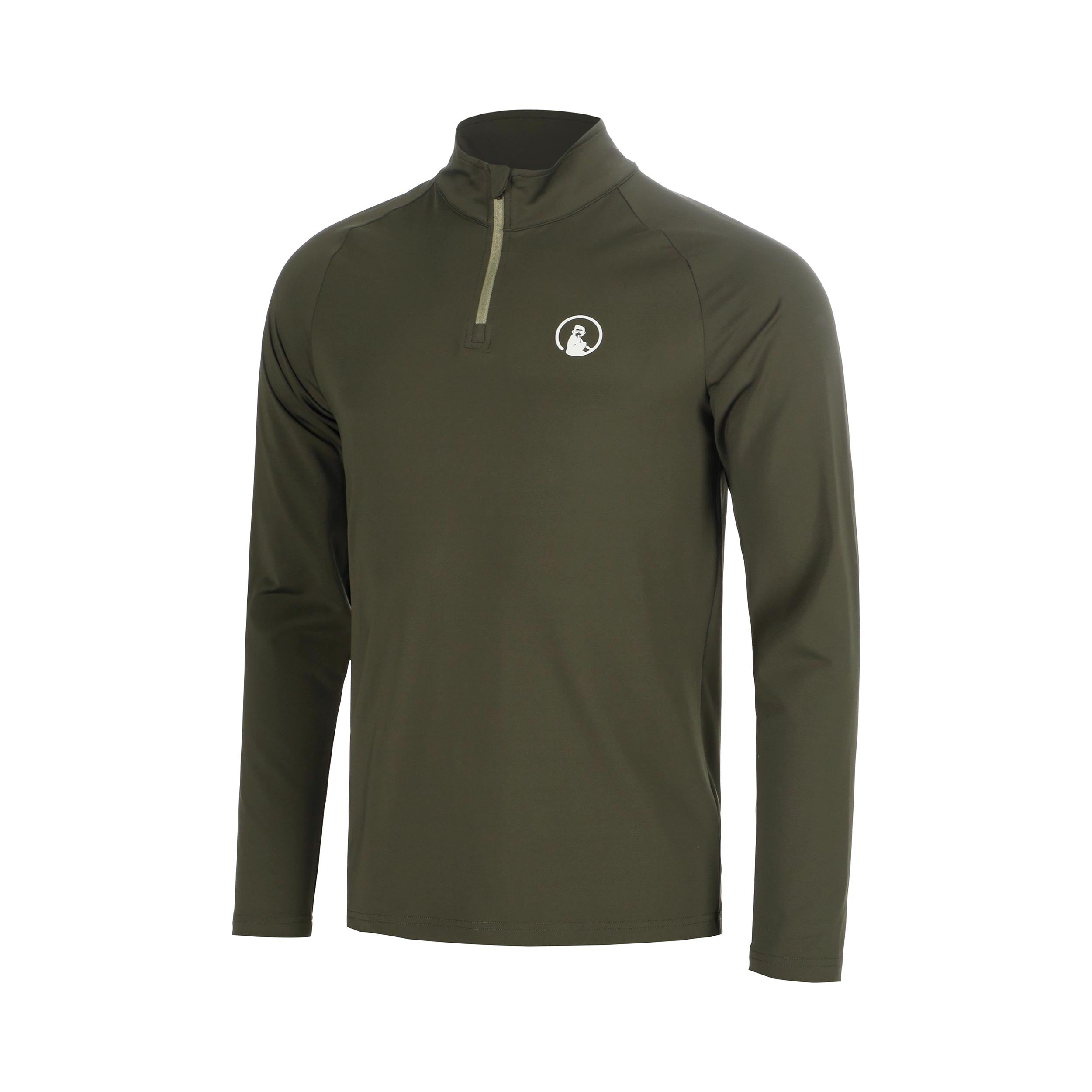 Quiet Please Memories Big Serve 1/4 Zip Manica lunga Ragazzi - verde scuro
