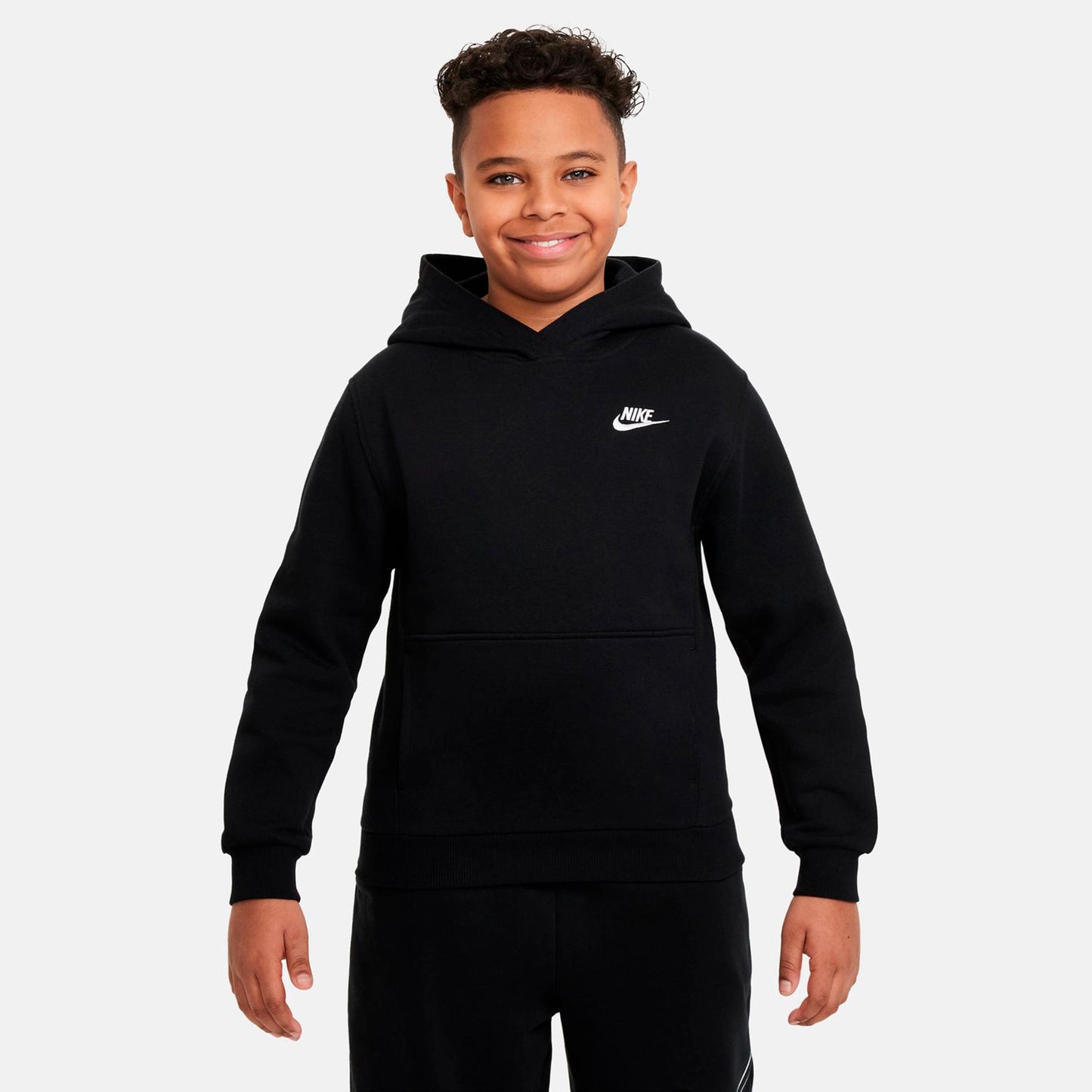Nike Club Fleece Felpa con cappuccio Bambini - nero