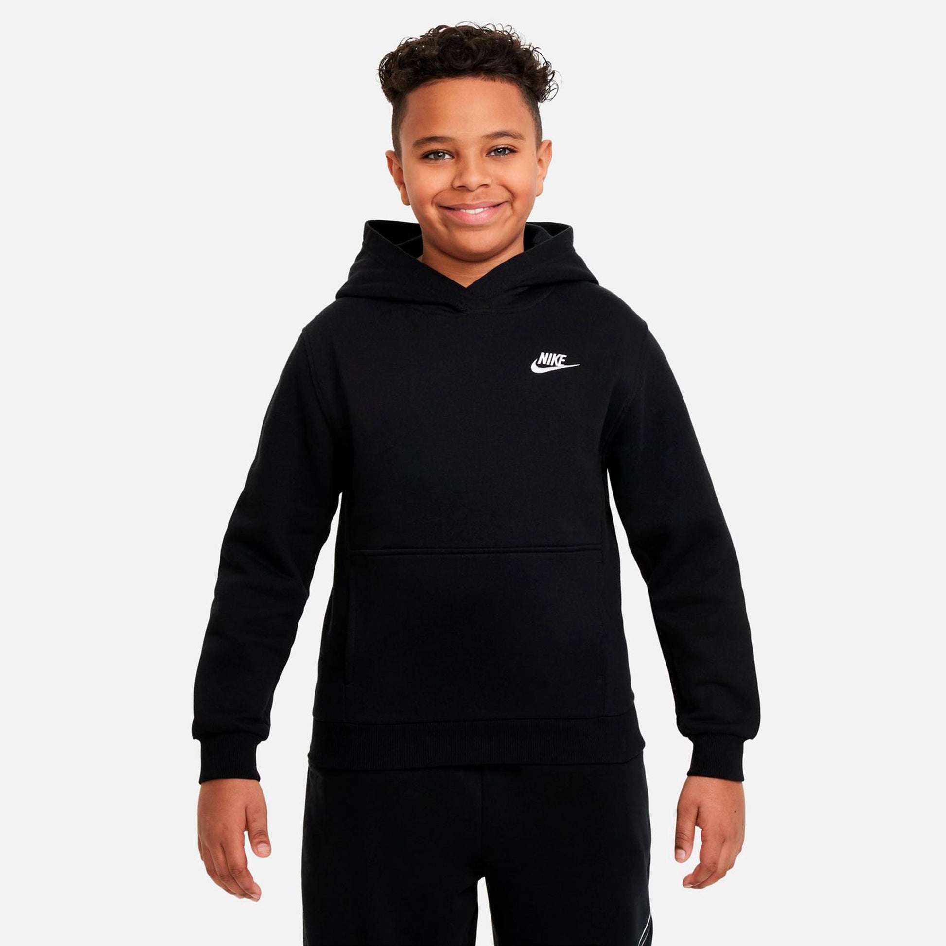 Nike Club Fleece Felpa con cappuccio Bambini - nero
