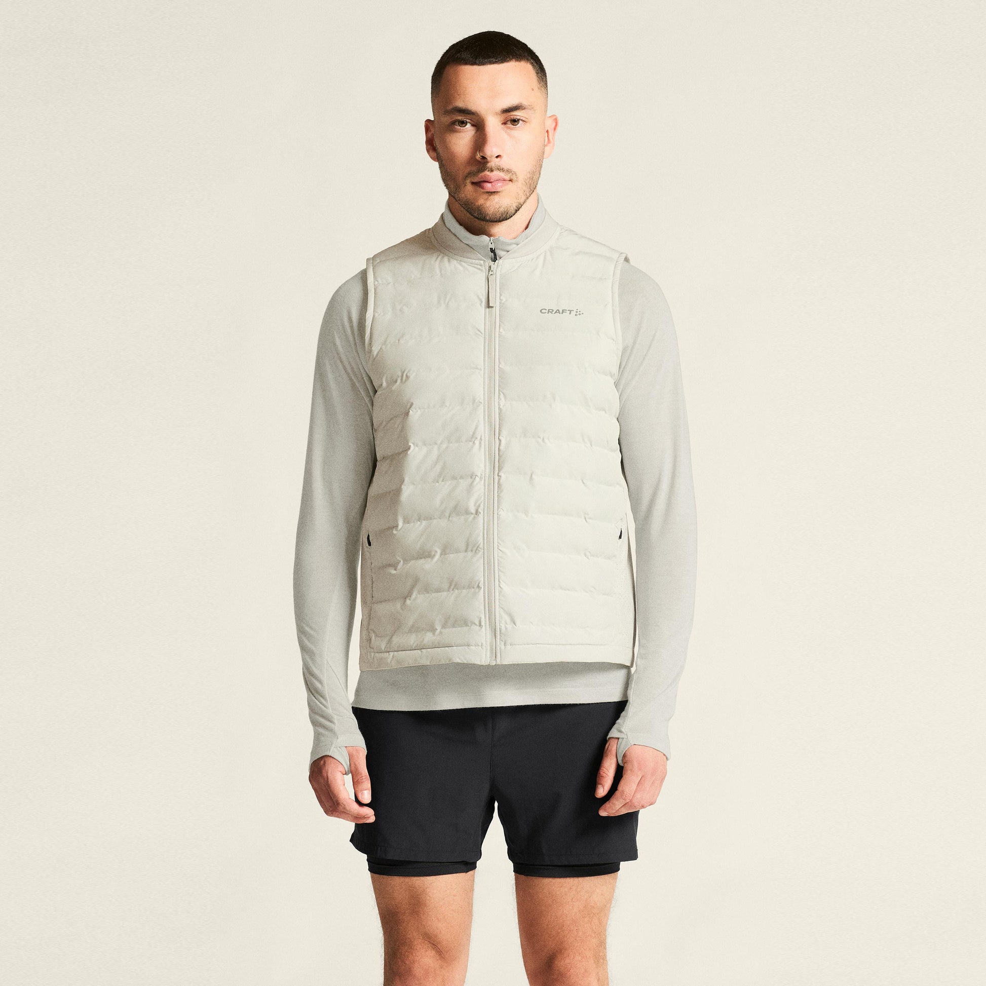 Craft SubZ Gilet da corsa Uomini - crema