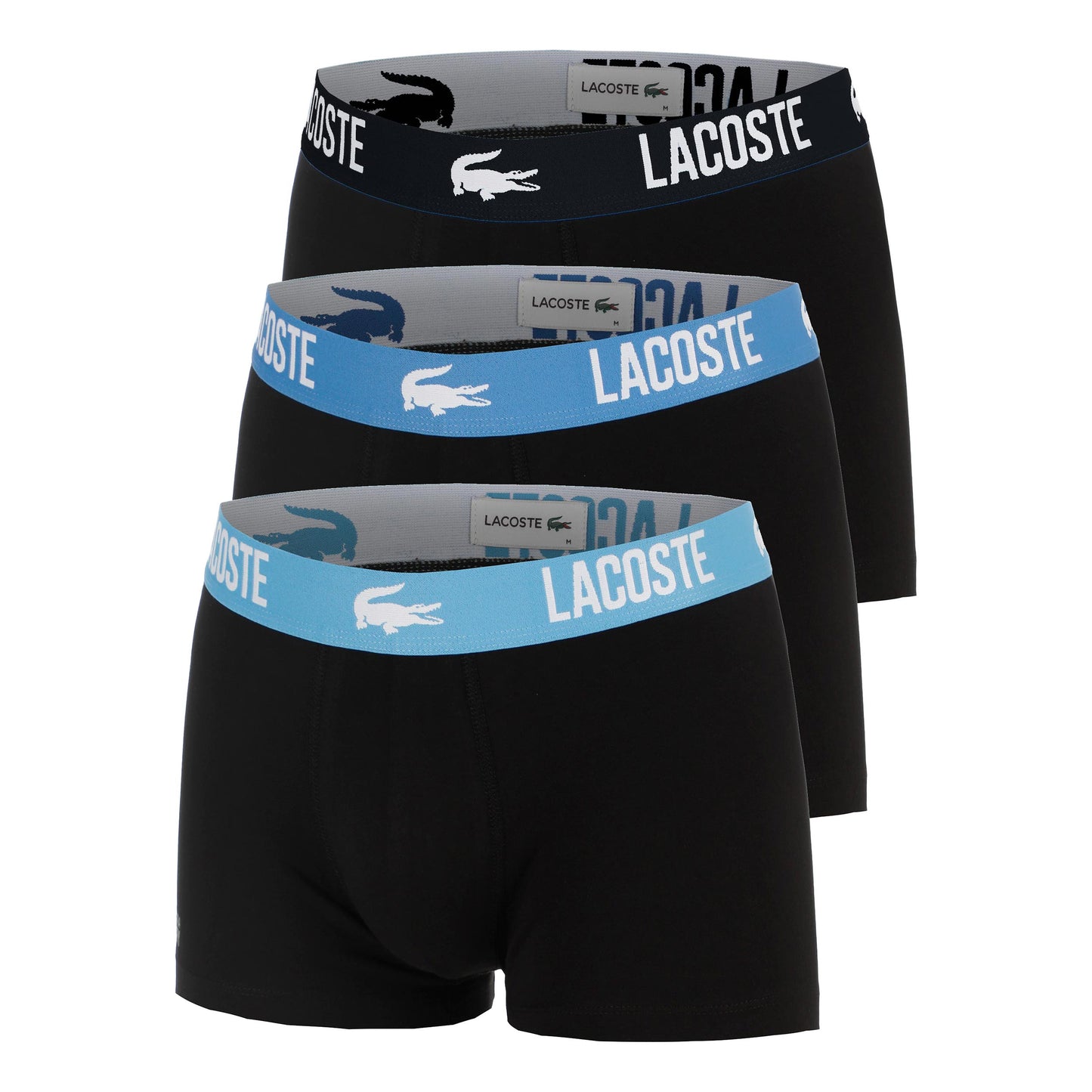 Lacoste Cotton Stretch Boxer Confezione da 3 Uomini - blu scuro, grigio