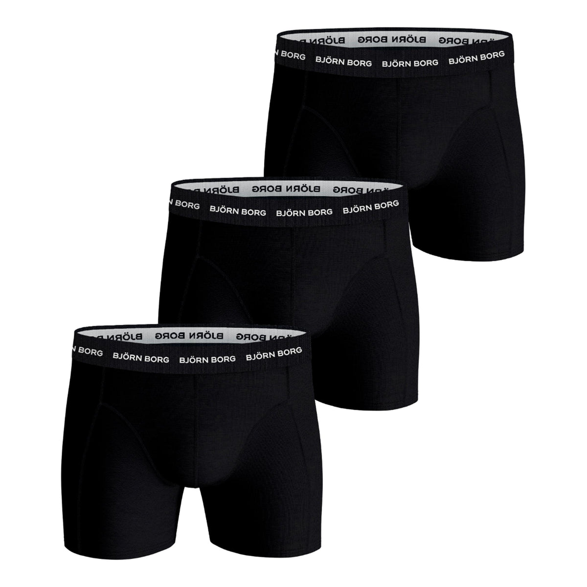 Björn Borg Cotton Stretch Boxer Confezione da 3 Uomini - nero