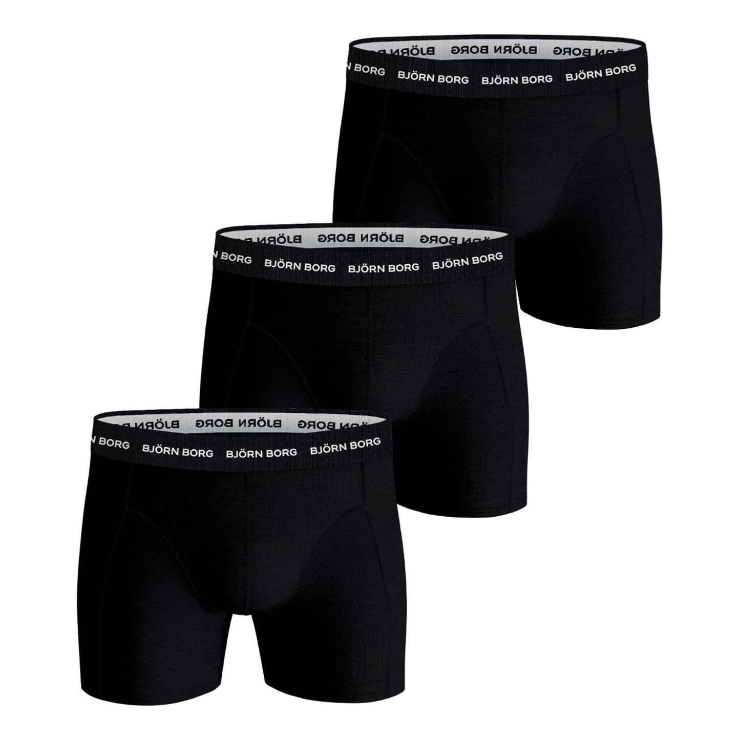 Björn Borg Cotton Stretch Boxer Confezione da 3 Uomini - nero