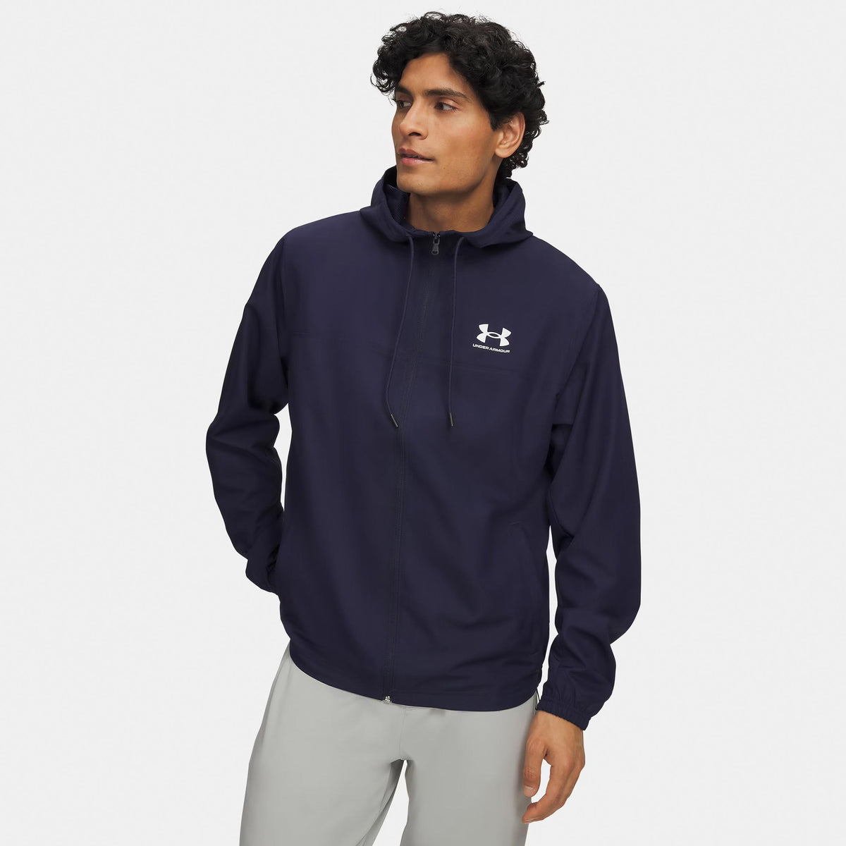Under Armour Rival Outdoor-Jacke Uomini - blu, bianco