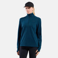 Essential Thermal Midlayer 1/2 Zip Camicia da corsa Donna - color petrolio