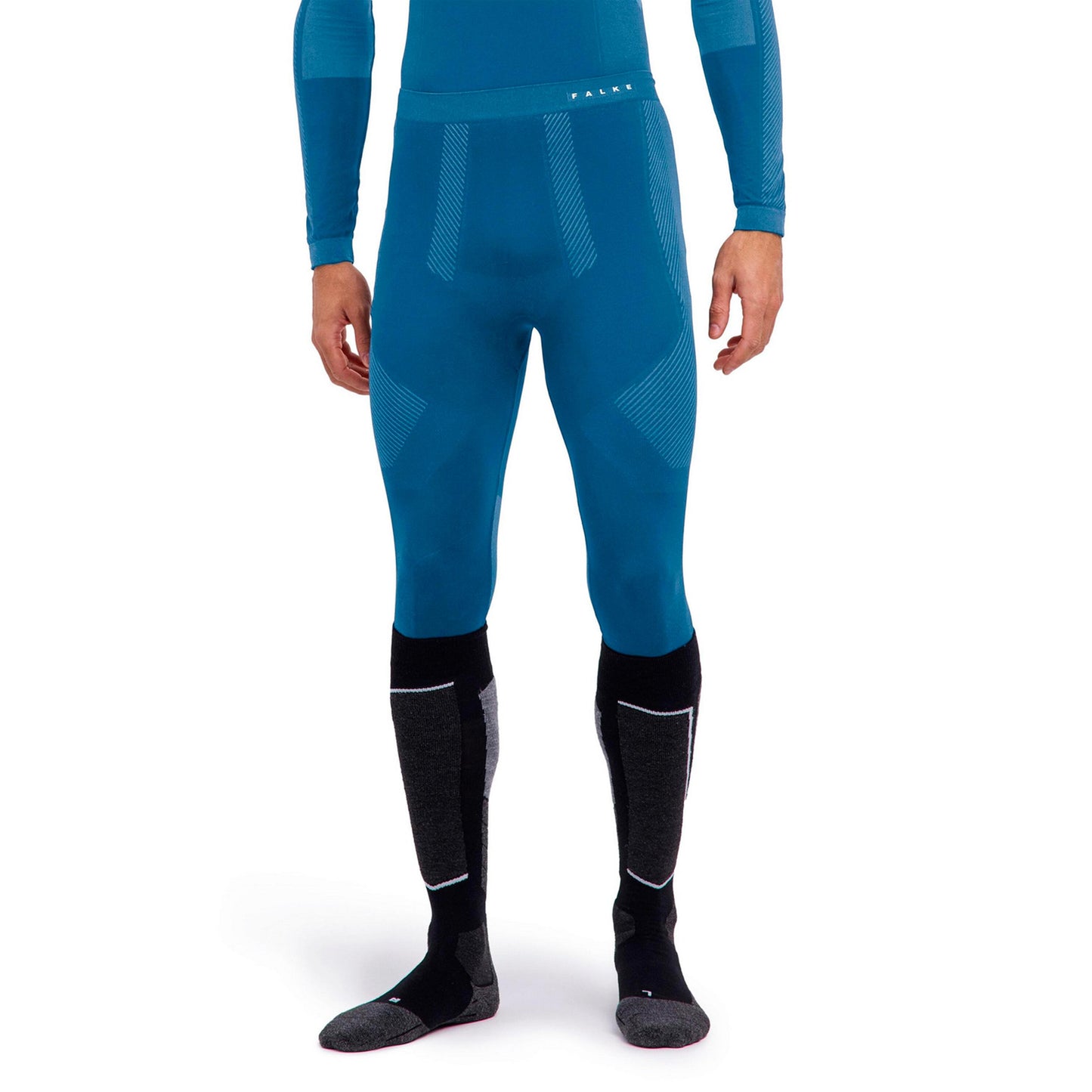Falke Warm Long  Calzamaglia Uomini - grigio-blu