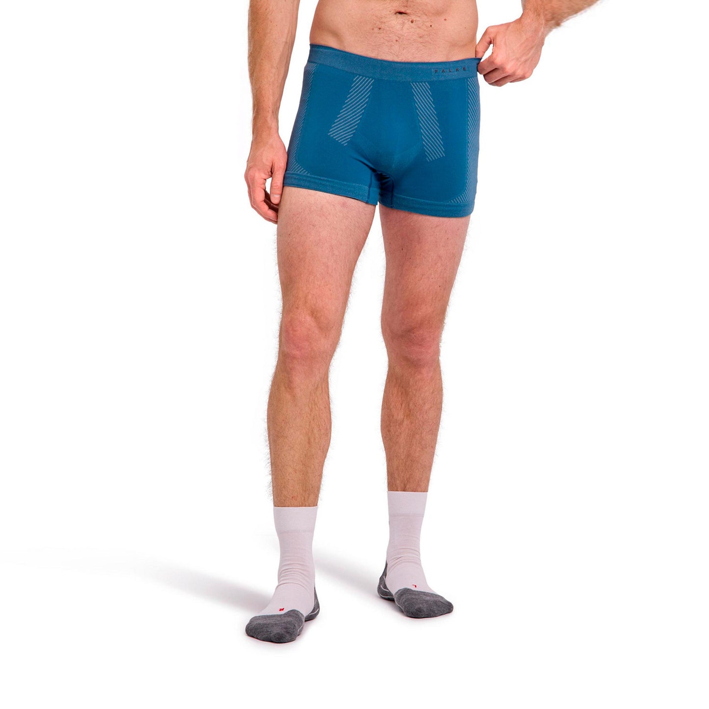 Falke Warm Boxer Boxer Uomini - grigio-blu