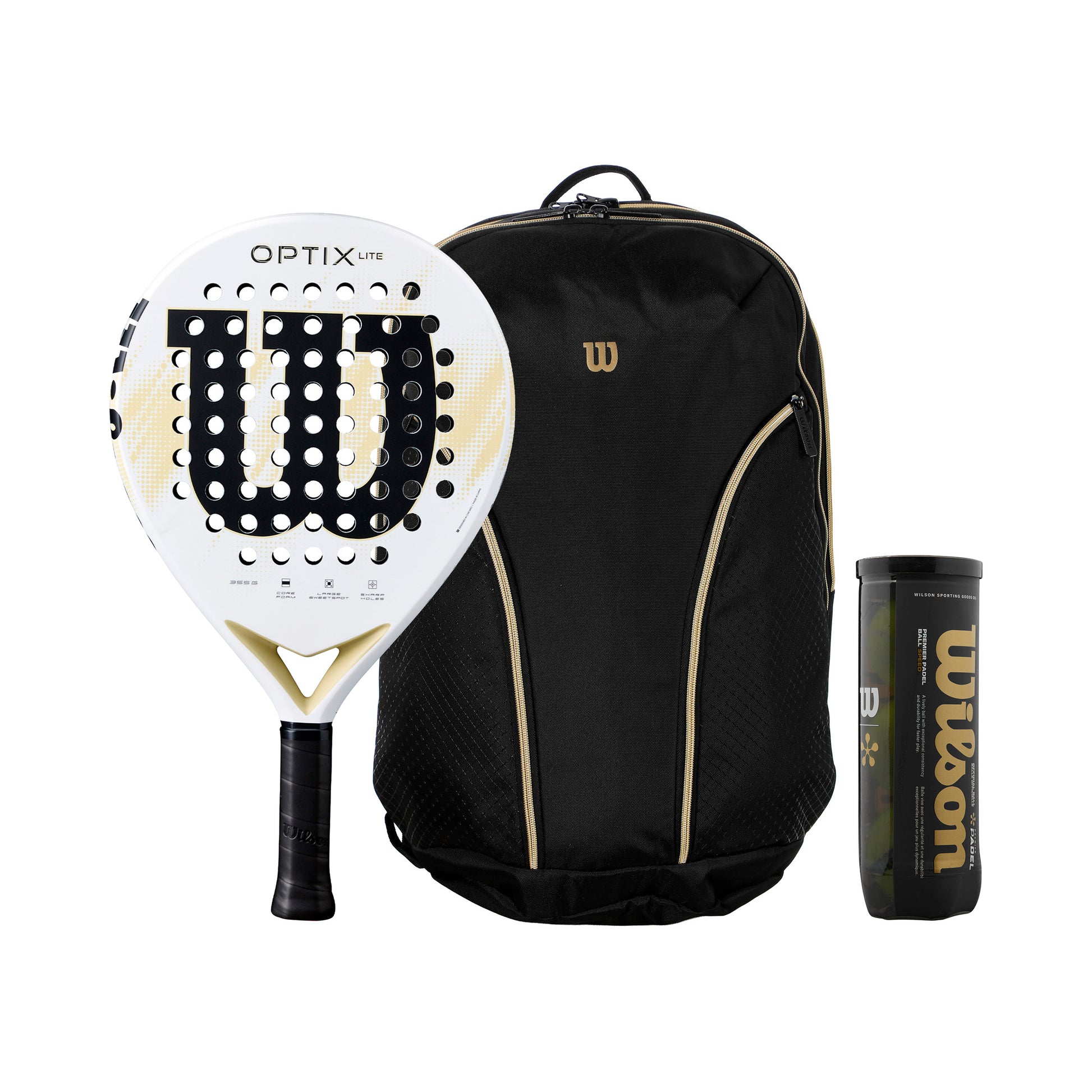 Wilson Confezione da 3 Optix V2 Lite  In aggiunta tubo di palline, In aggiunta borsa per racchetta