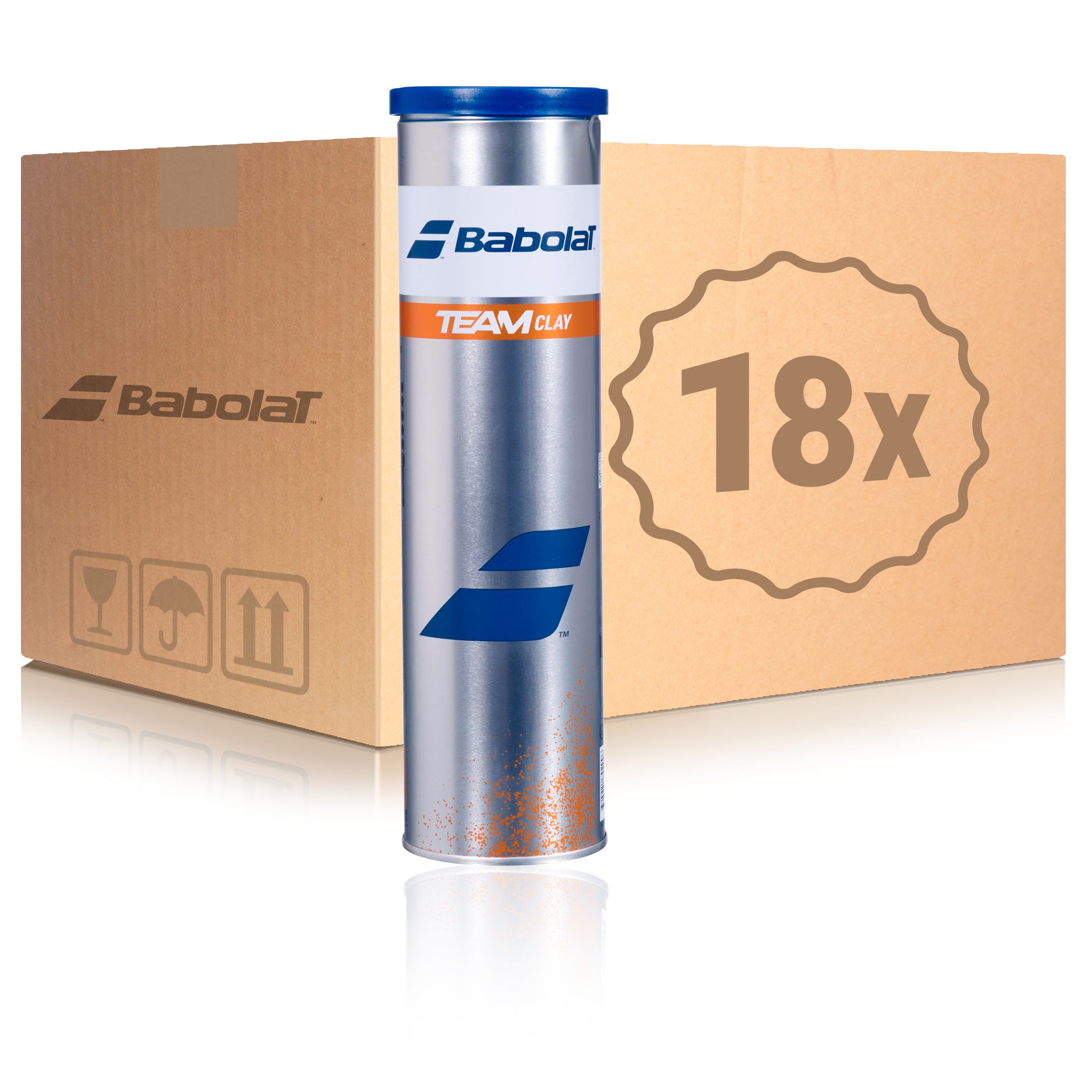 Babolat 18 tubi da 4 Team Clay X Nel cartone
