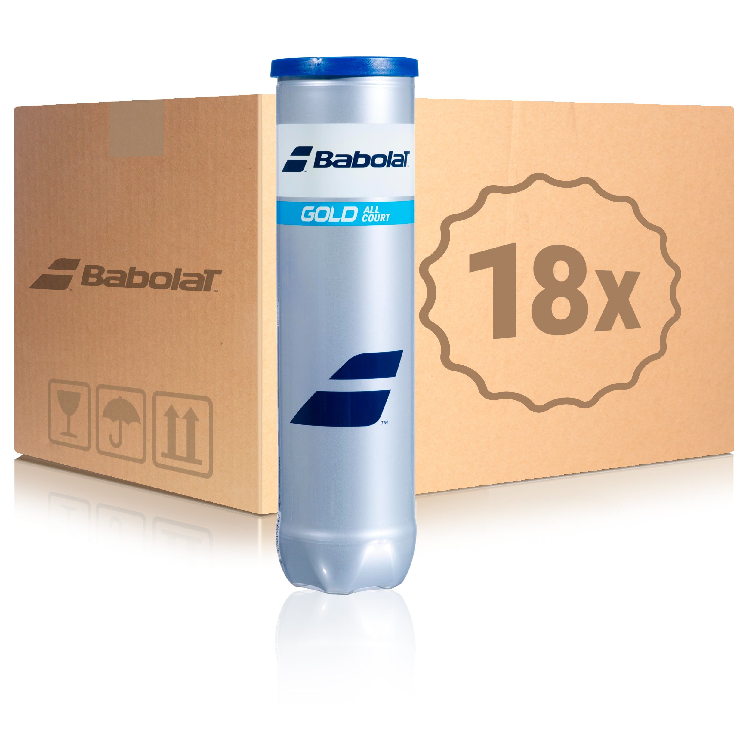 Babolat 18 tubi da 4 Gold All Court X 4 Nel cartone
