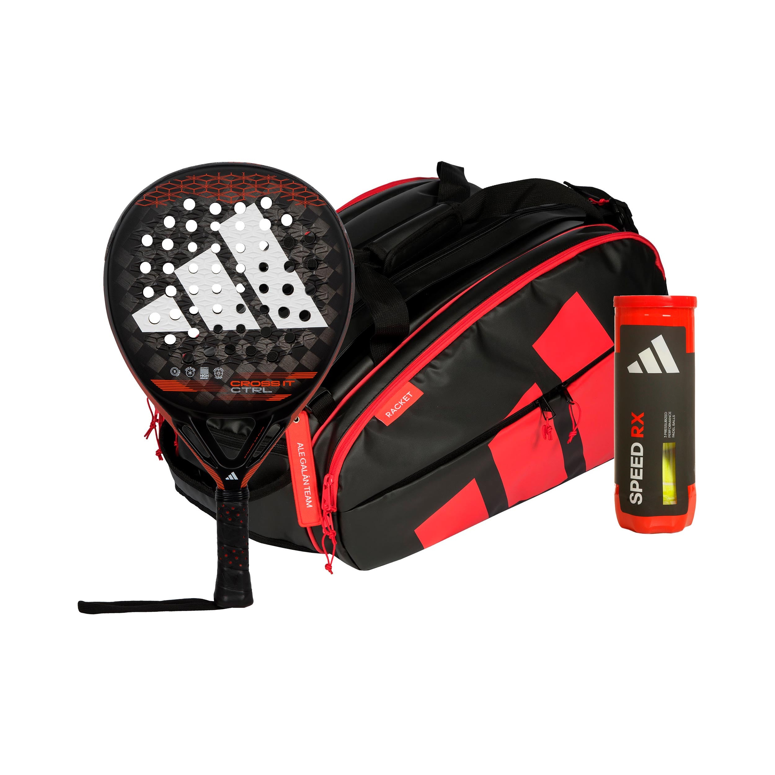 adidas Confezione da 3 Cross It Ctrl In aggiunta borsa per racchetta, In aggiunta tubo di palline