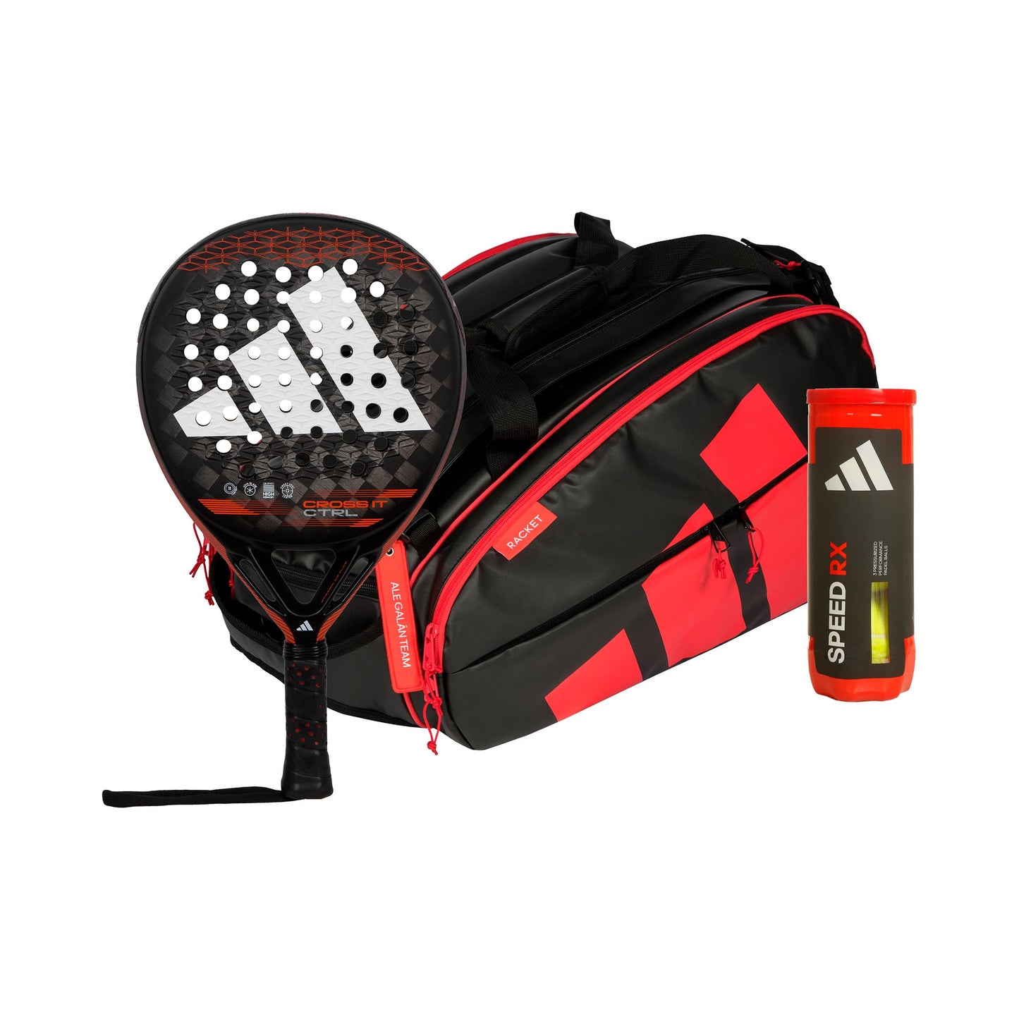 adidas Confezione da 3 Cross It Ctrl In aggiunta borsa per racchetta, In aggiunta tubo di palline