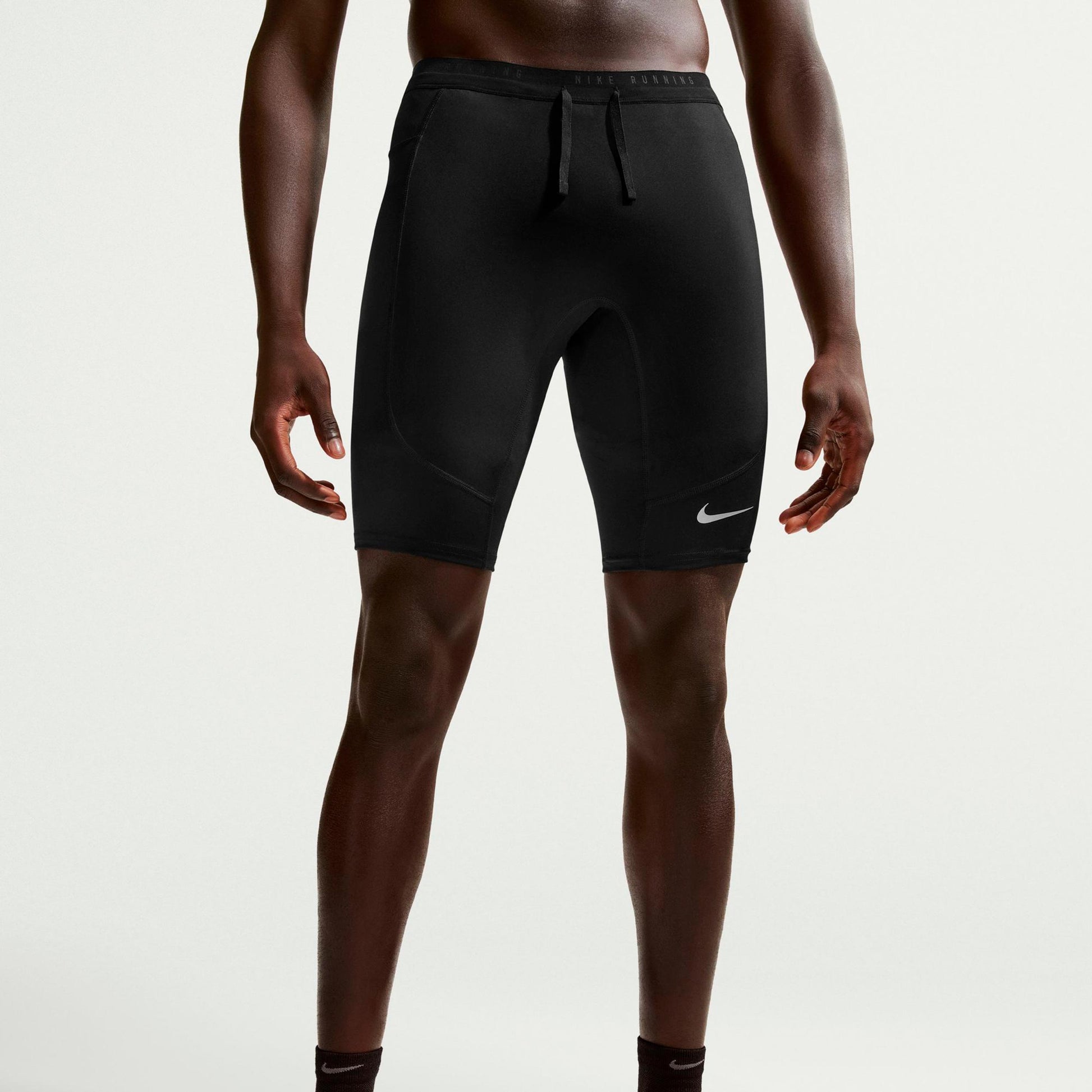 Nike Stride Half  Calzamaglia da corsa Uomini - nero, argento