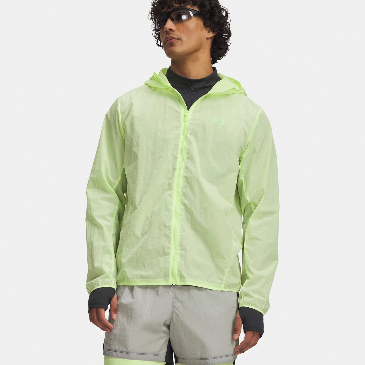 Under Armour Explor Trail Run WindShell Giacca da corsa Uomini-verde chiaro, verde neon