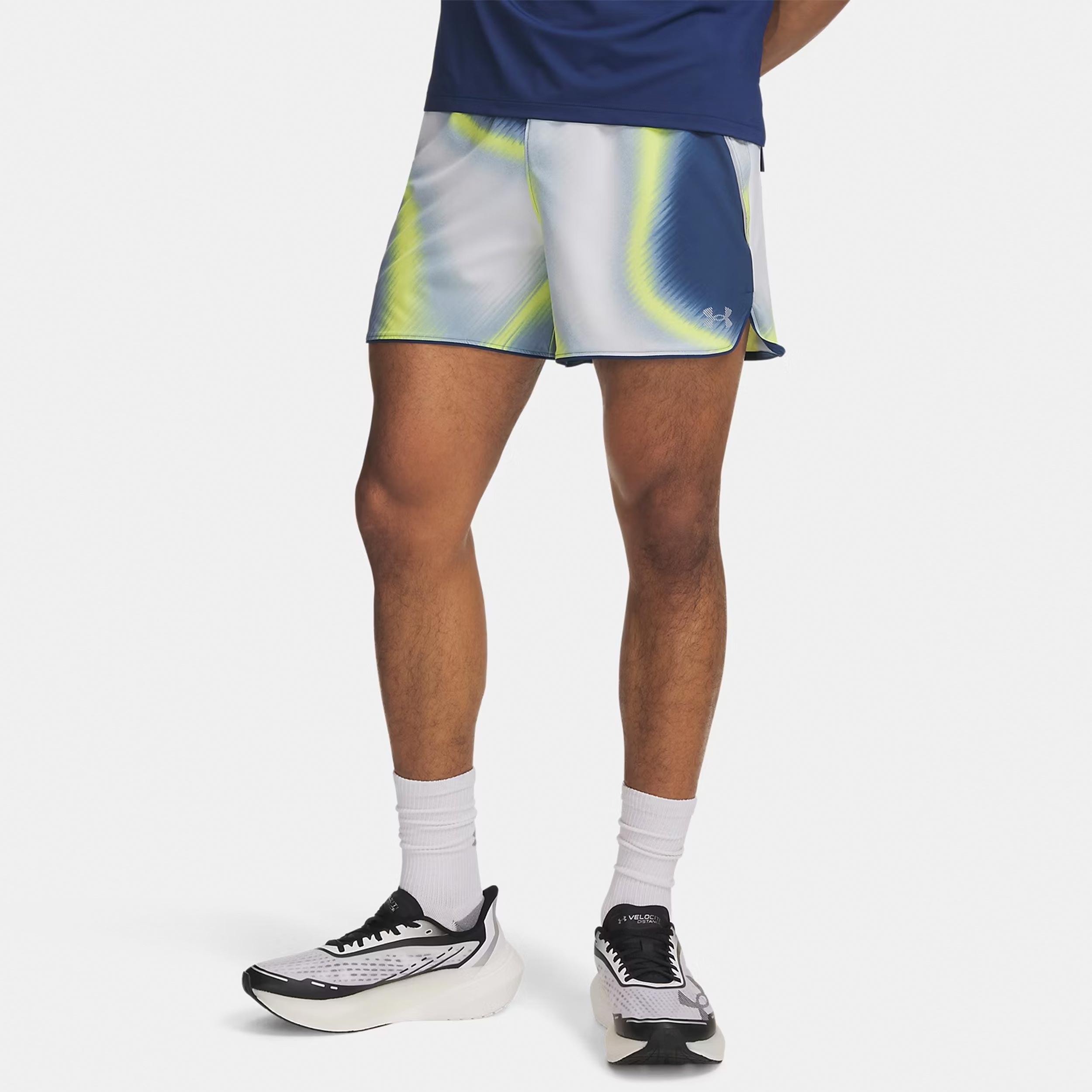 Under Armour Velociti Pro 5in  Pantaloncini da corsa Uomini - blu, multicolore