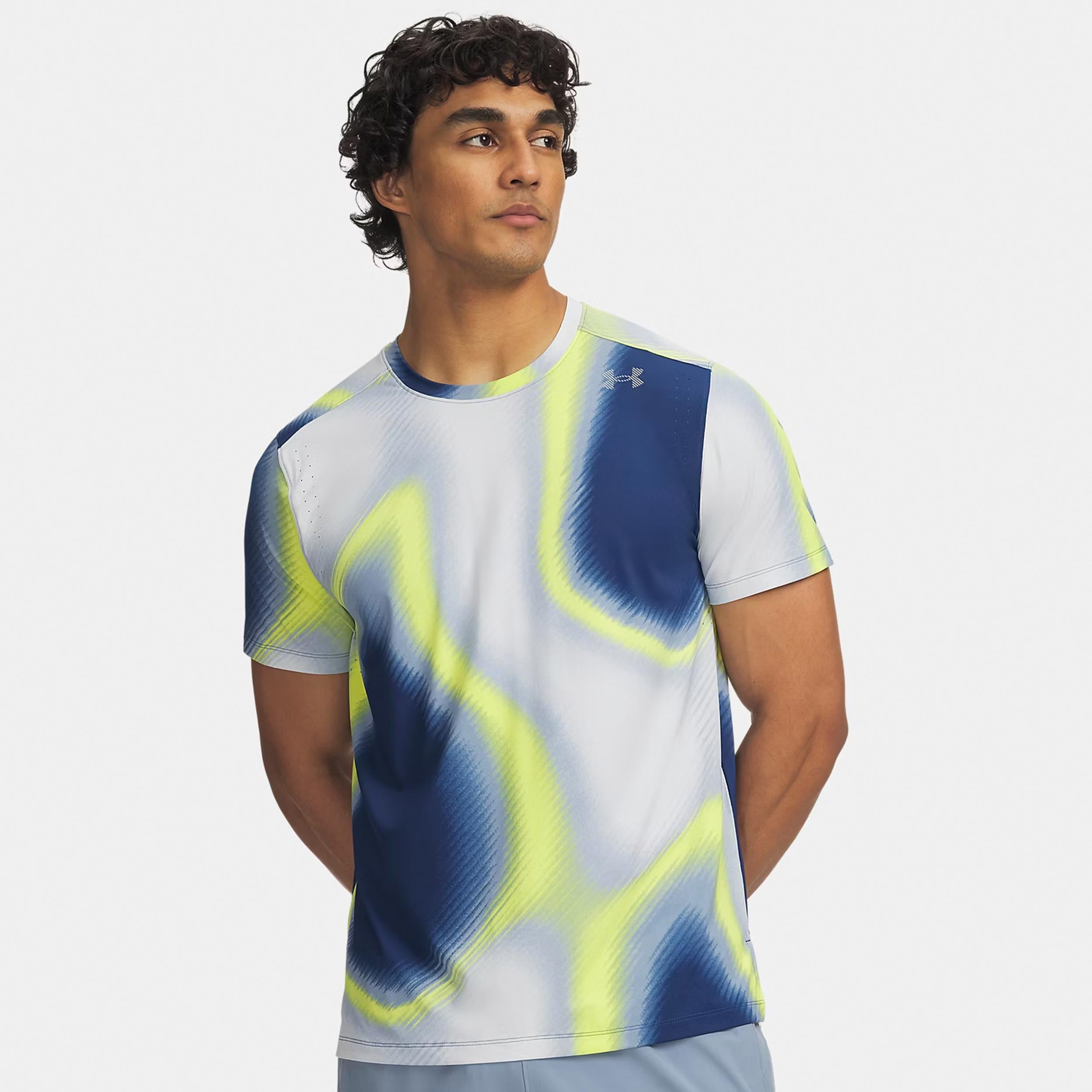 Under Armour Velociti Pro Print  Camicia da corsa Uomini - blu, multicolore