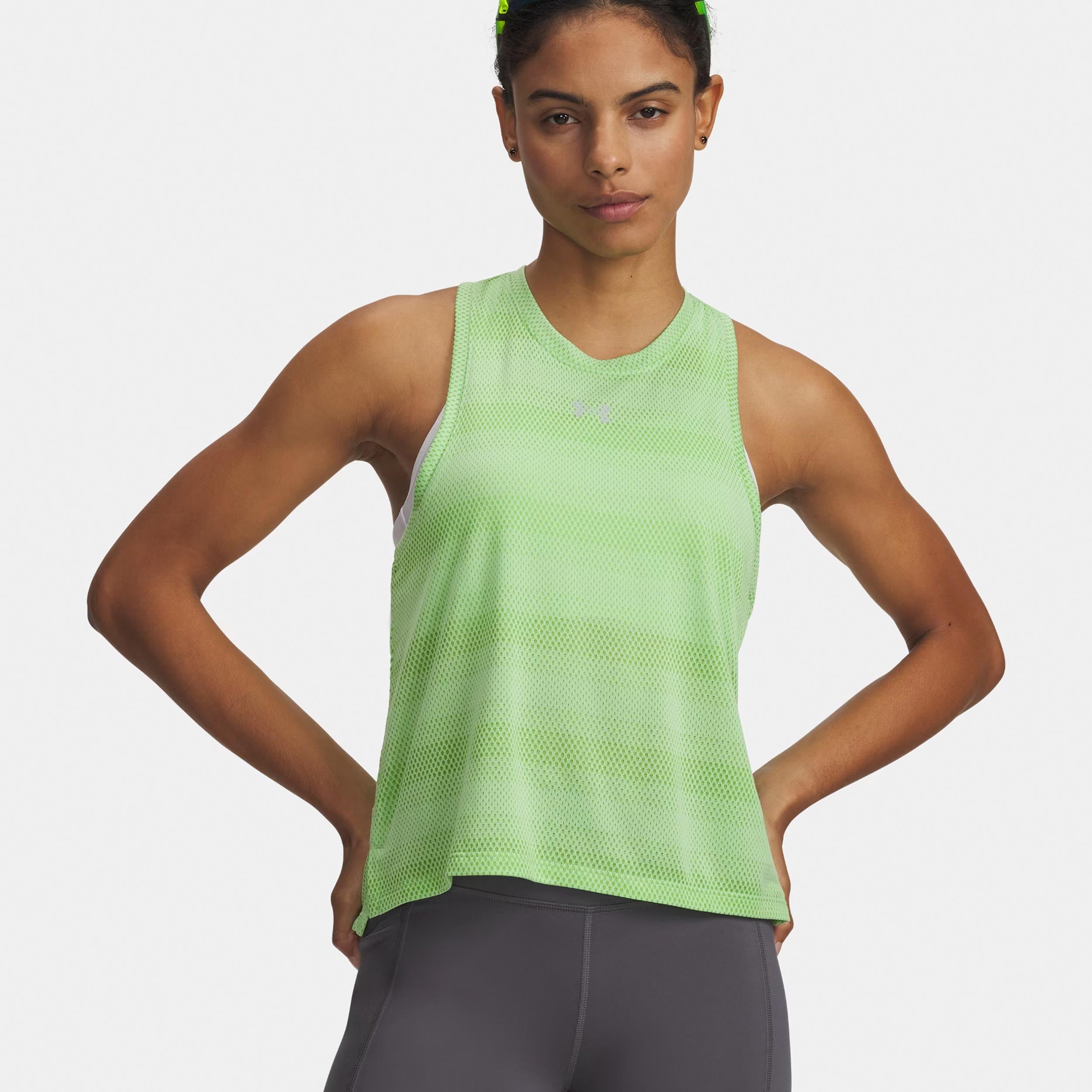 Under Armour Velociti  Camicia da corsa Donna - verde neon, argento