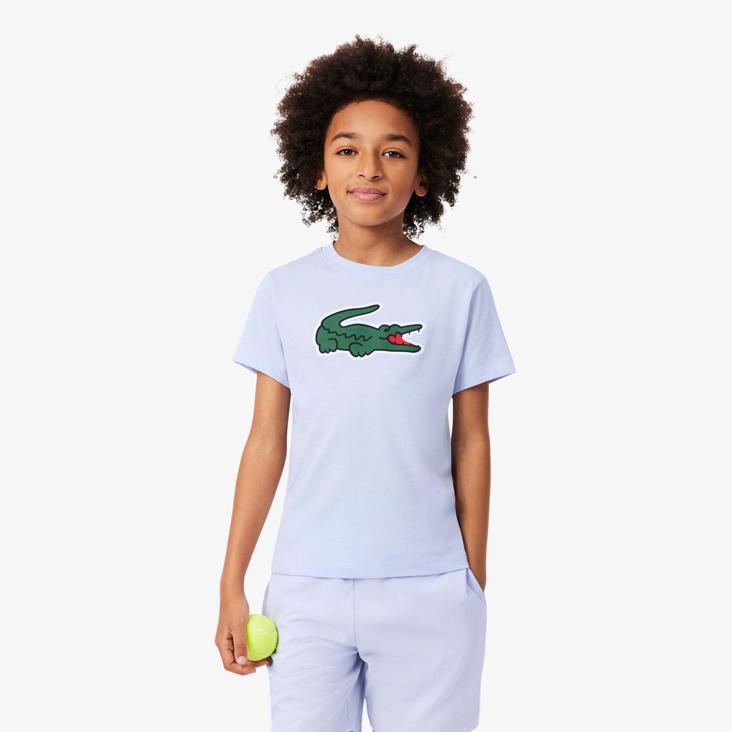 Lacoste Maglietta Bambini - blu chiaro, verde