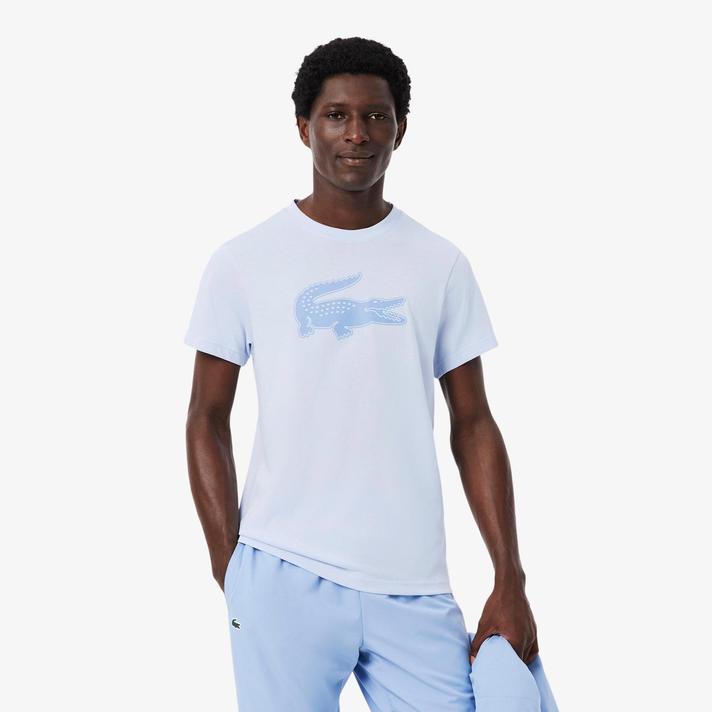 Lacoste Maglietta Uomini - blu chiaro, grigio-blu