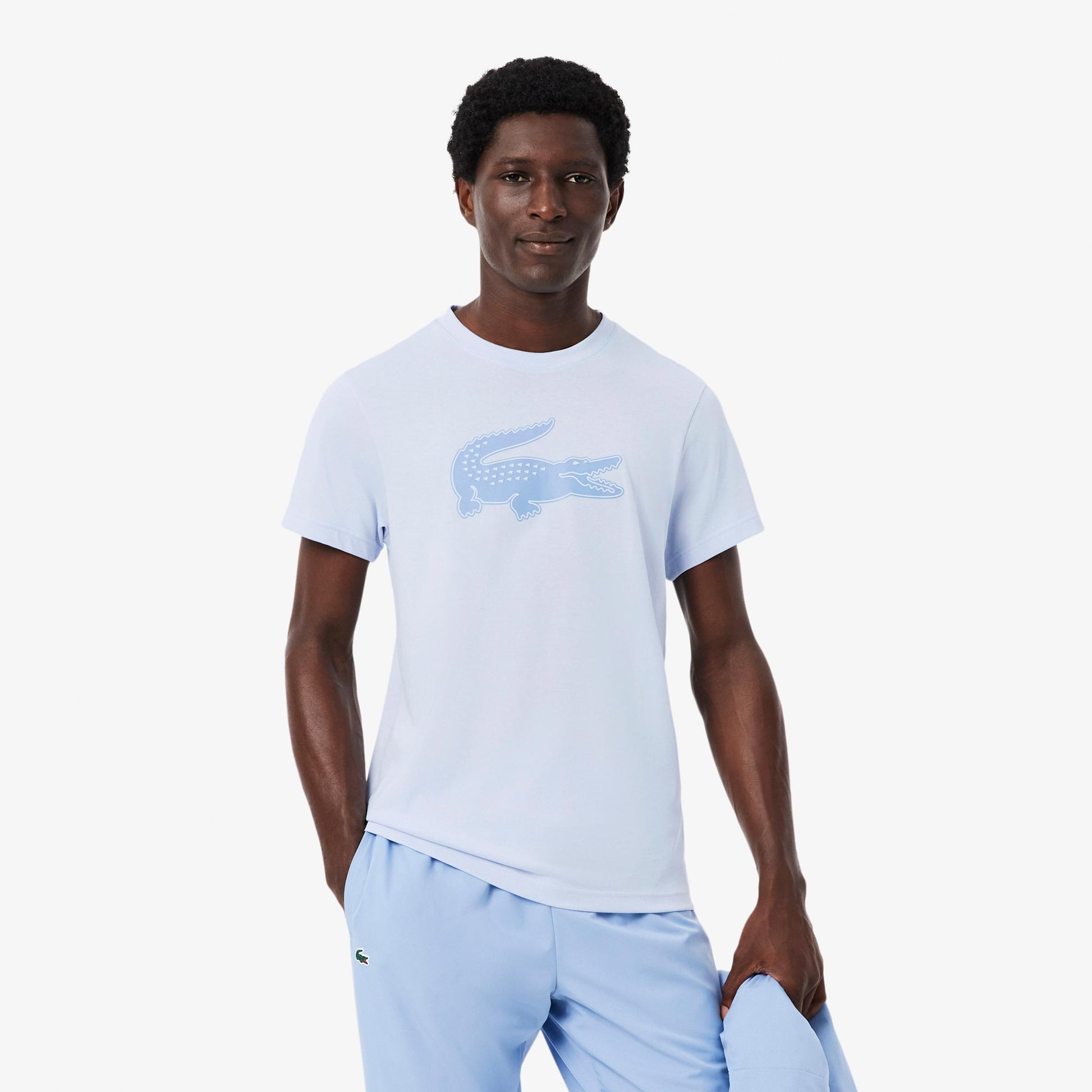 Lacoste Maglietta Uomini - blu chiaro, grigio-blu