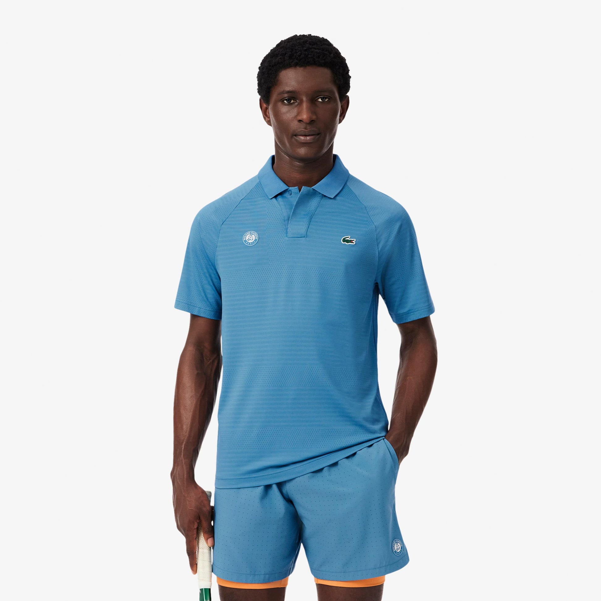 Lacoste Polo Uomini - grigio-blu
