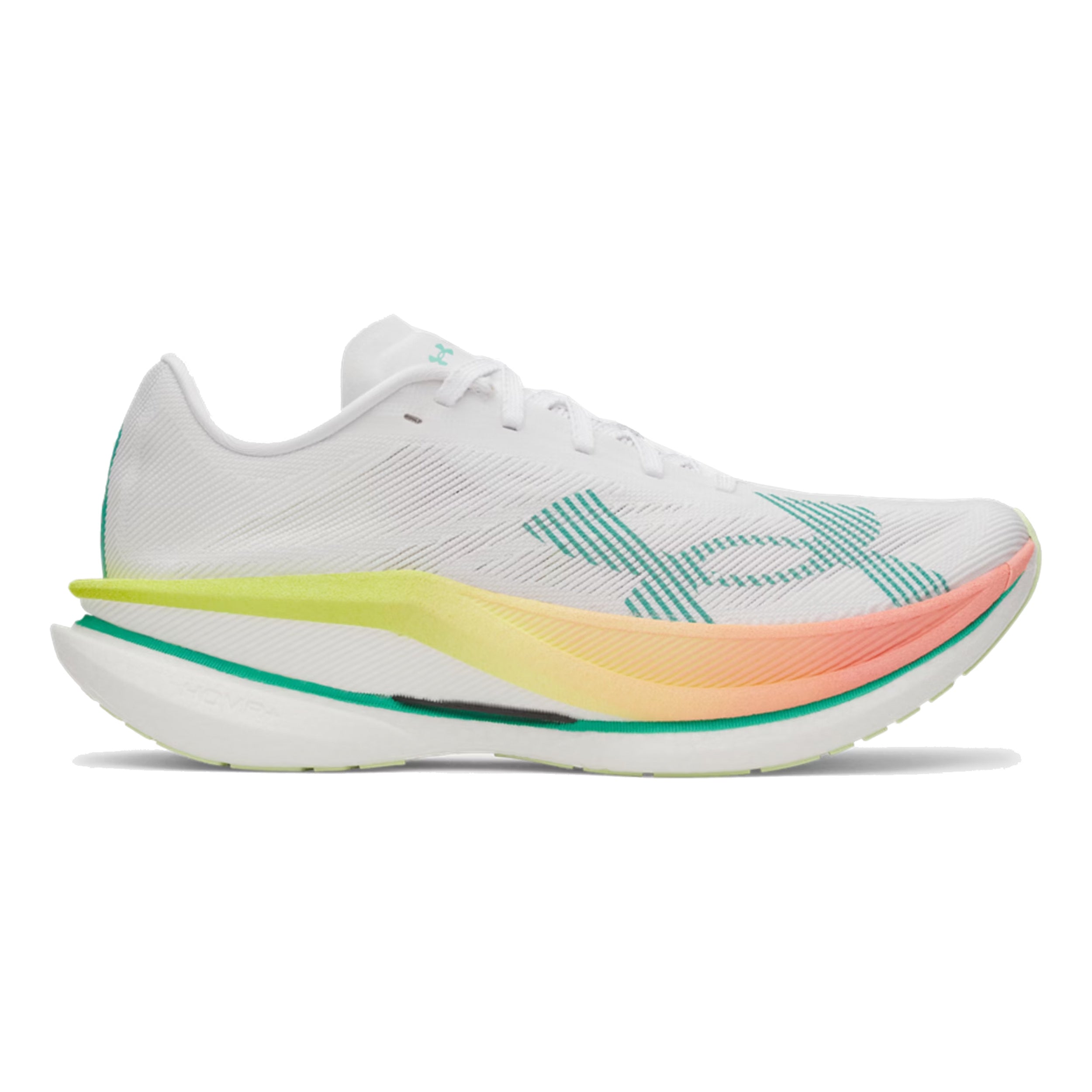 Under Armour Velociti Elite 3 Scarpa da competizione Unisex-bianco, verde chiaro