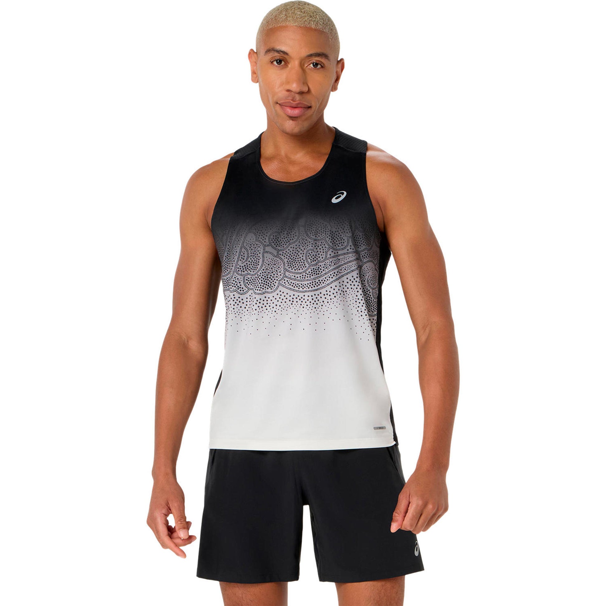 ASICS Road Fade Camicia da corsa Uomini-nero, beige