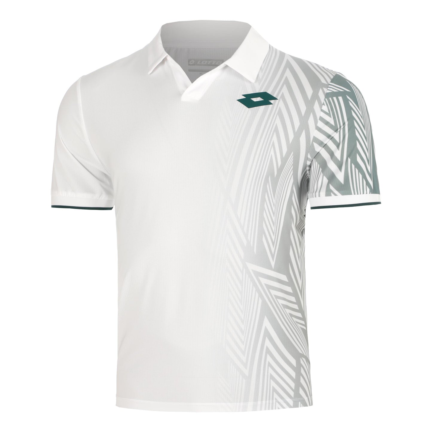 Lotto Tech VI Polo Uomini - bianco, color petrolio