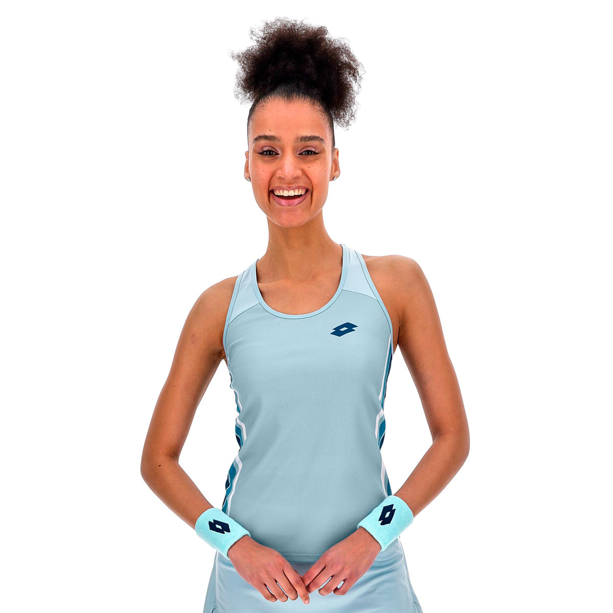 Lotto Tech VI Canottiera Donna - blu chiaro, bianco